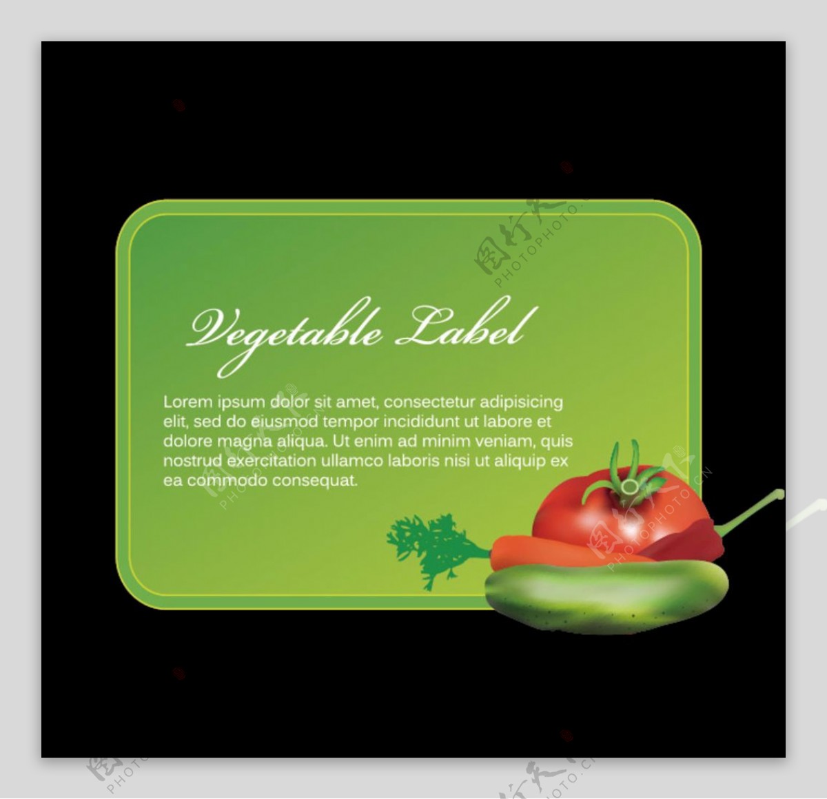 蔬菜卡通边框素材
