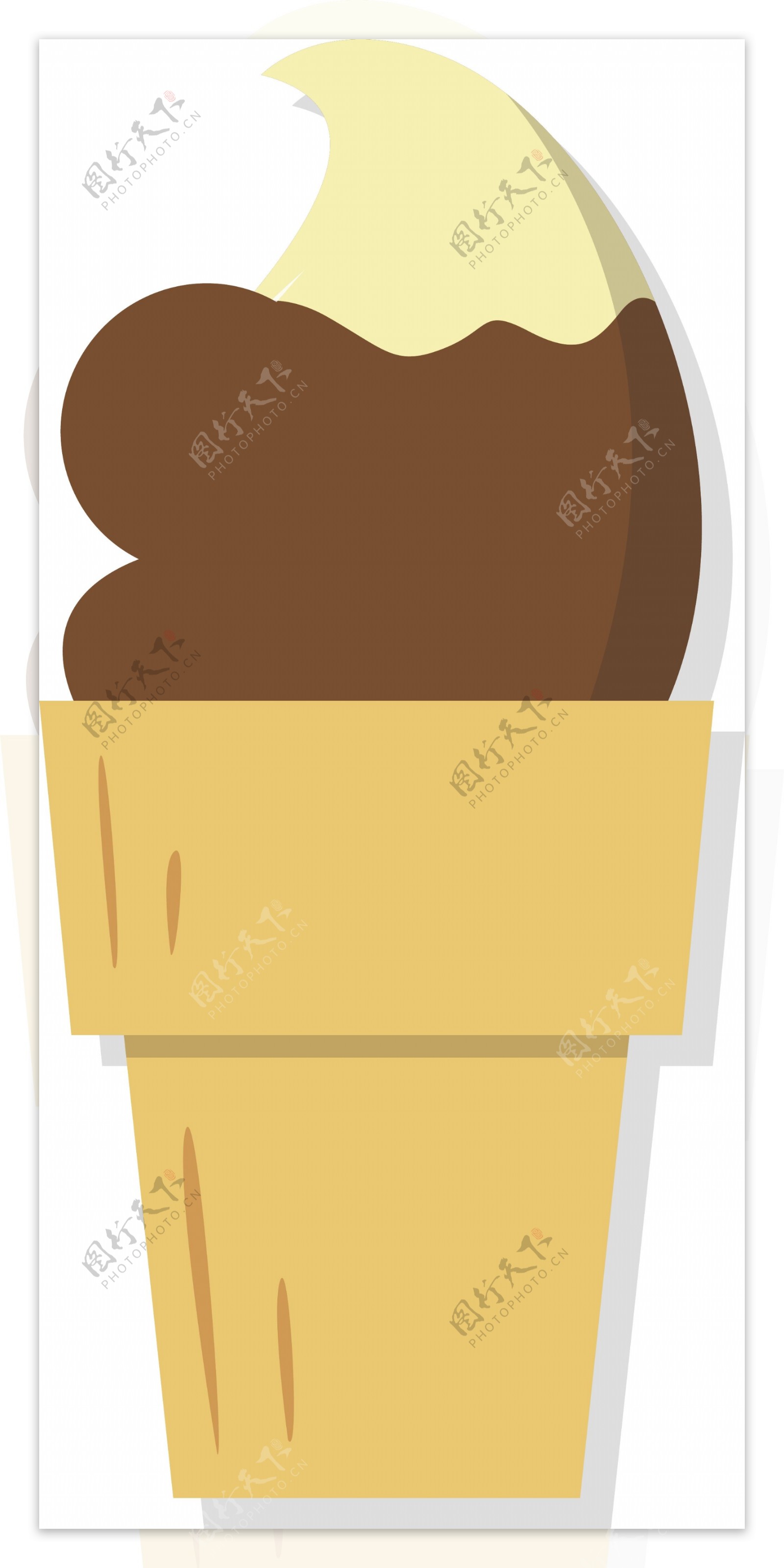 美味巧克力冰淇淋造型