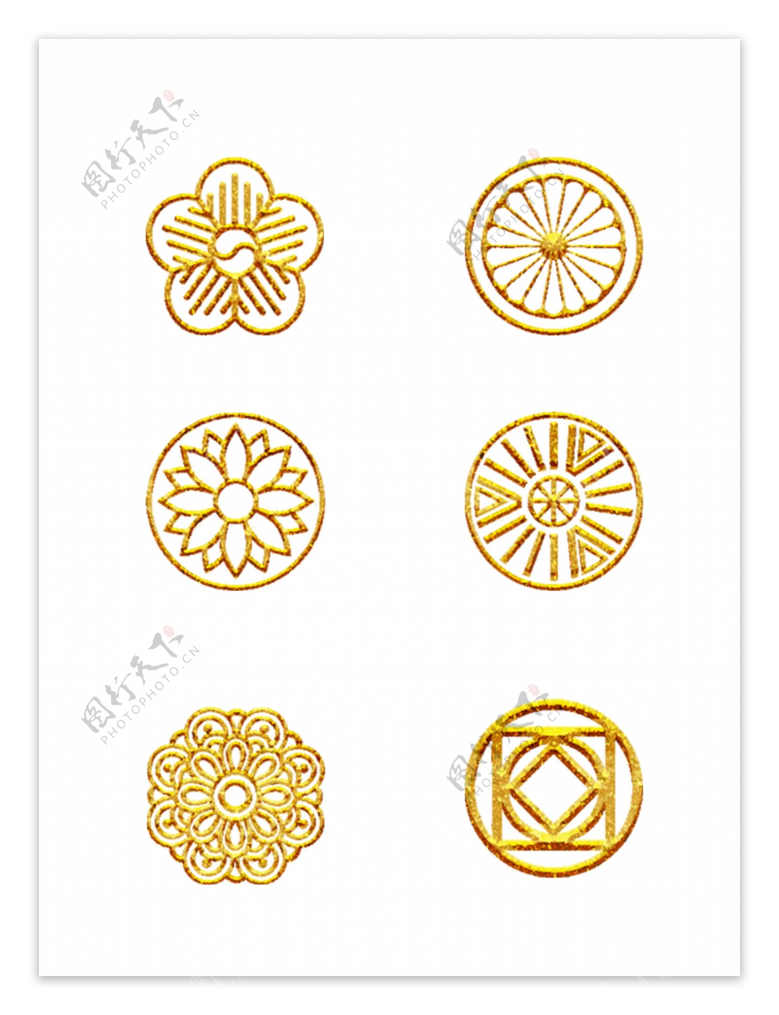 中国风中式古典花纹底纹金色纹理可商用元素