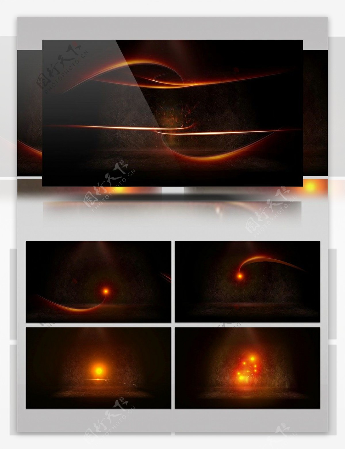 ae模板震撼火光粒子标志展示视频素材