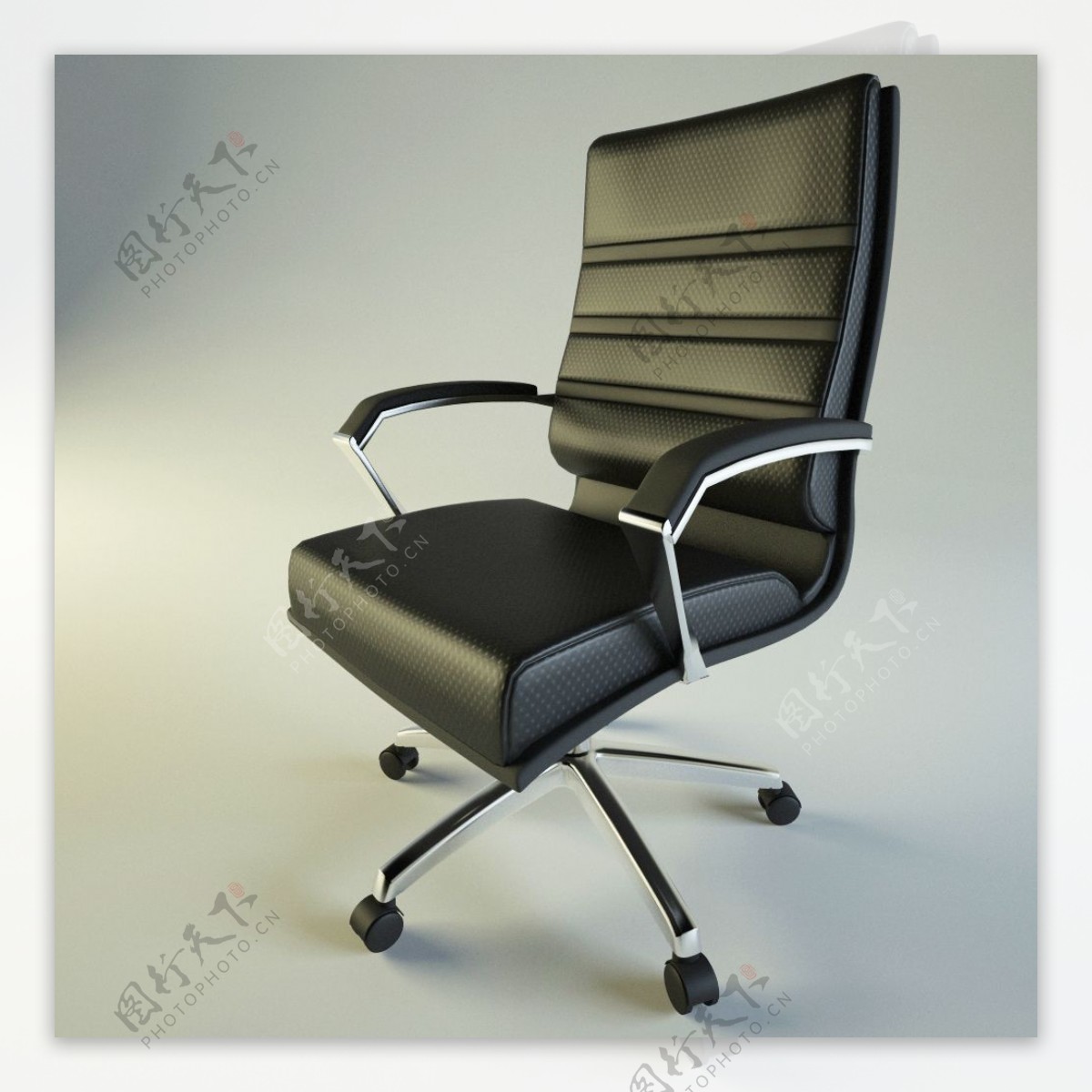 黑色简约舒适办公椅3d模型