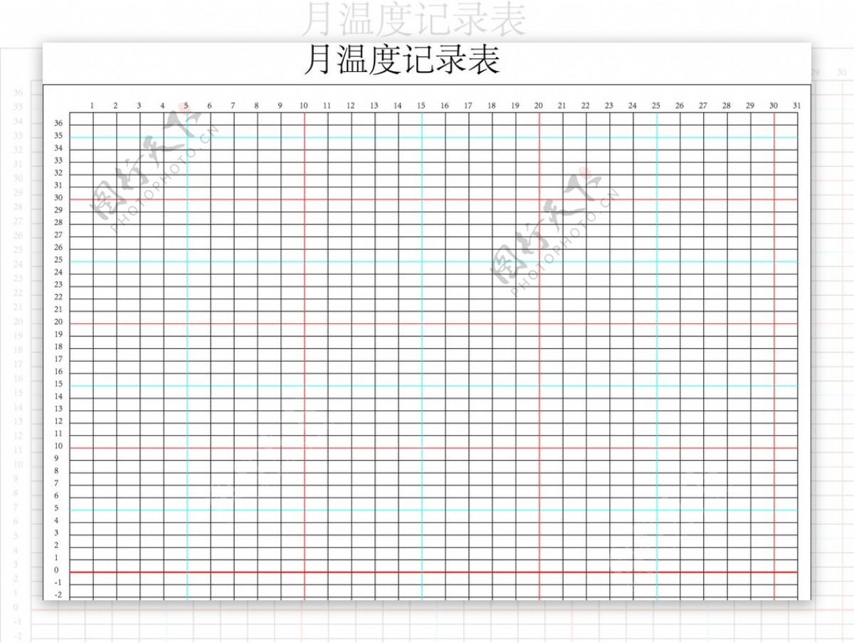 月温度记录表