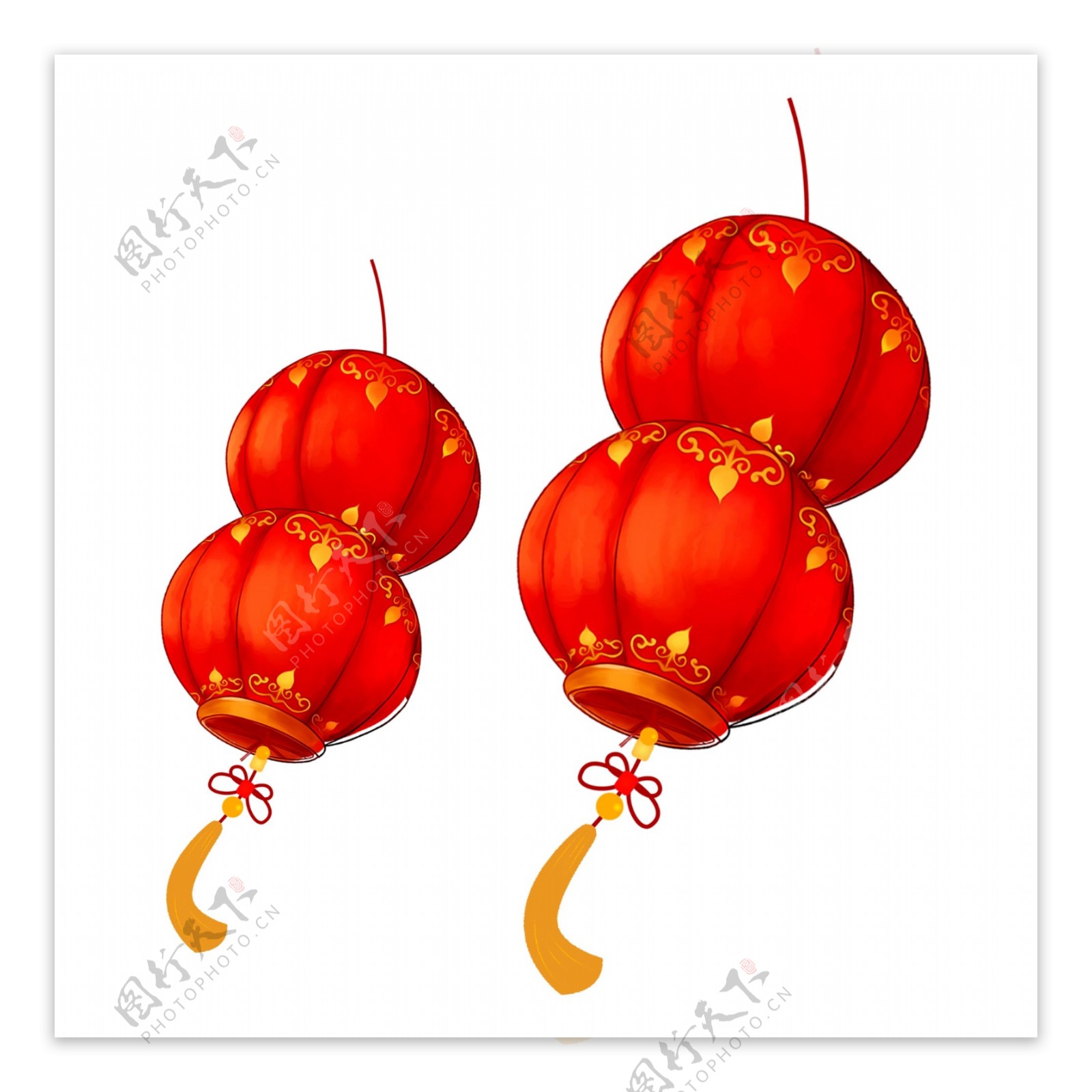 春节庆祝红色灯笼节日元素