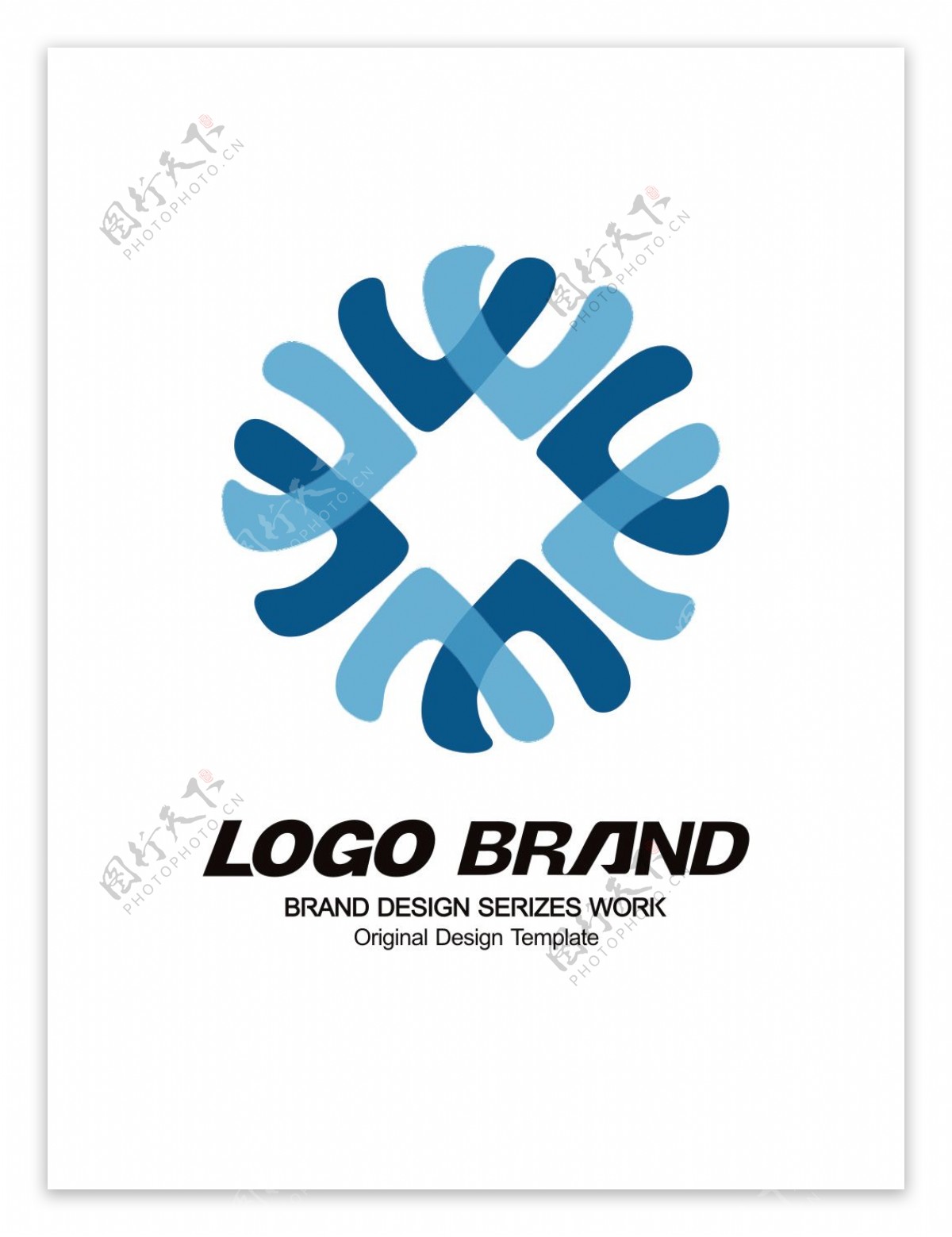 矢量创意蓝色金融标志公司LOGO设计