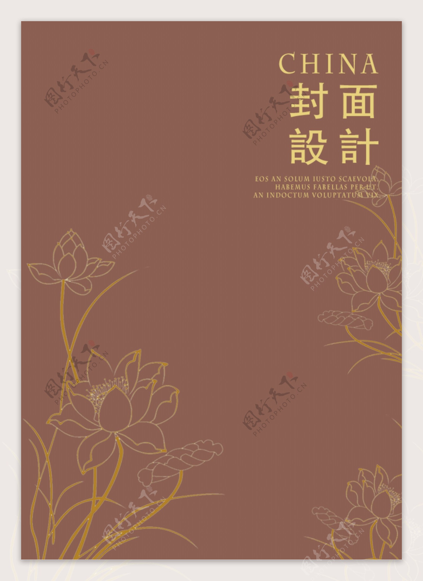 中国传统盖荷花海报