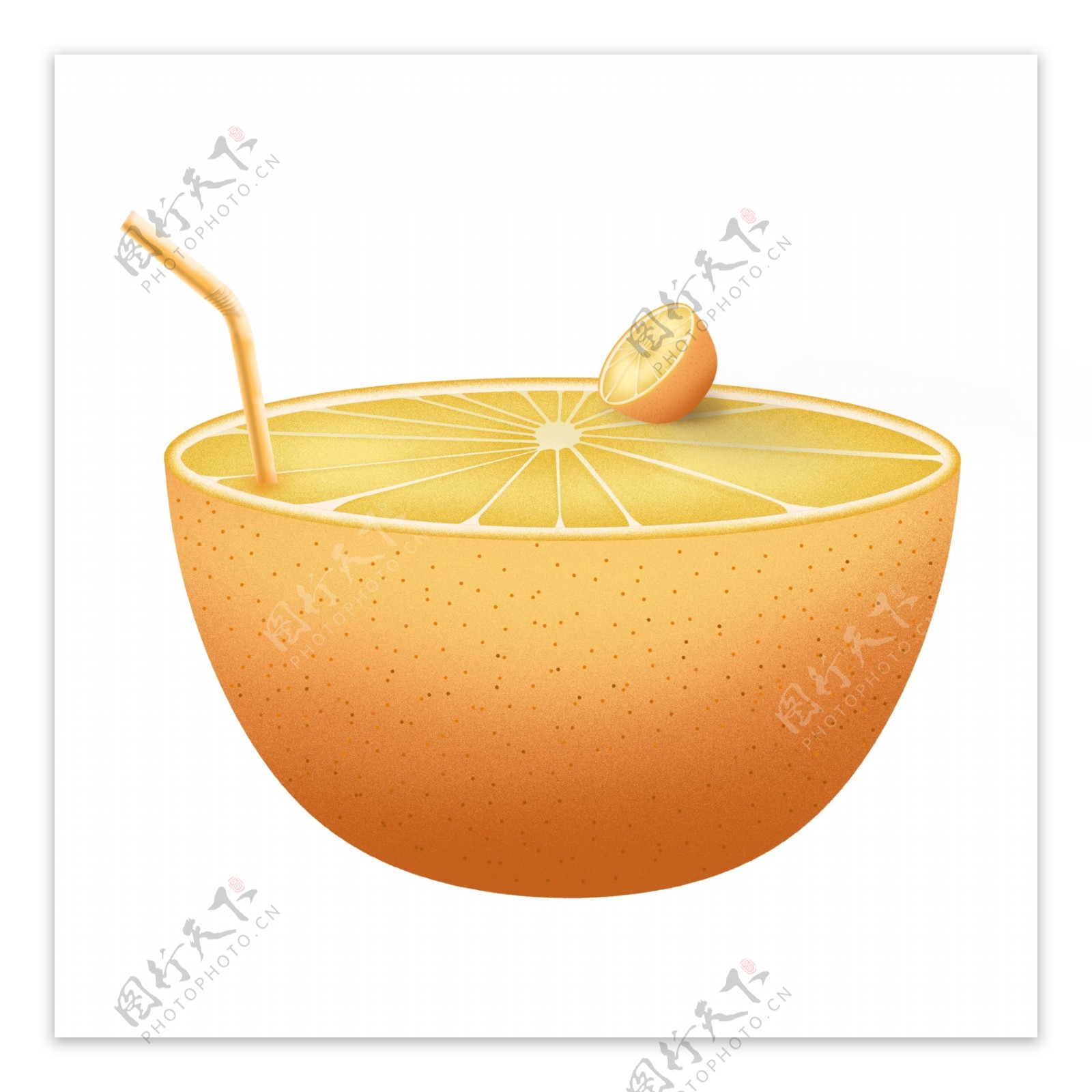 橙子水果透明PNG免扣素材