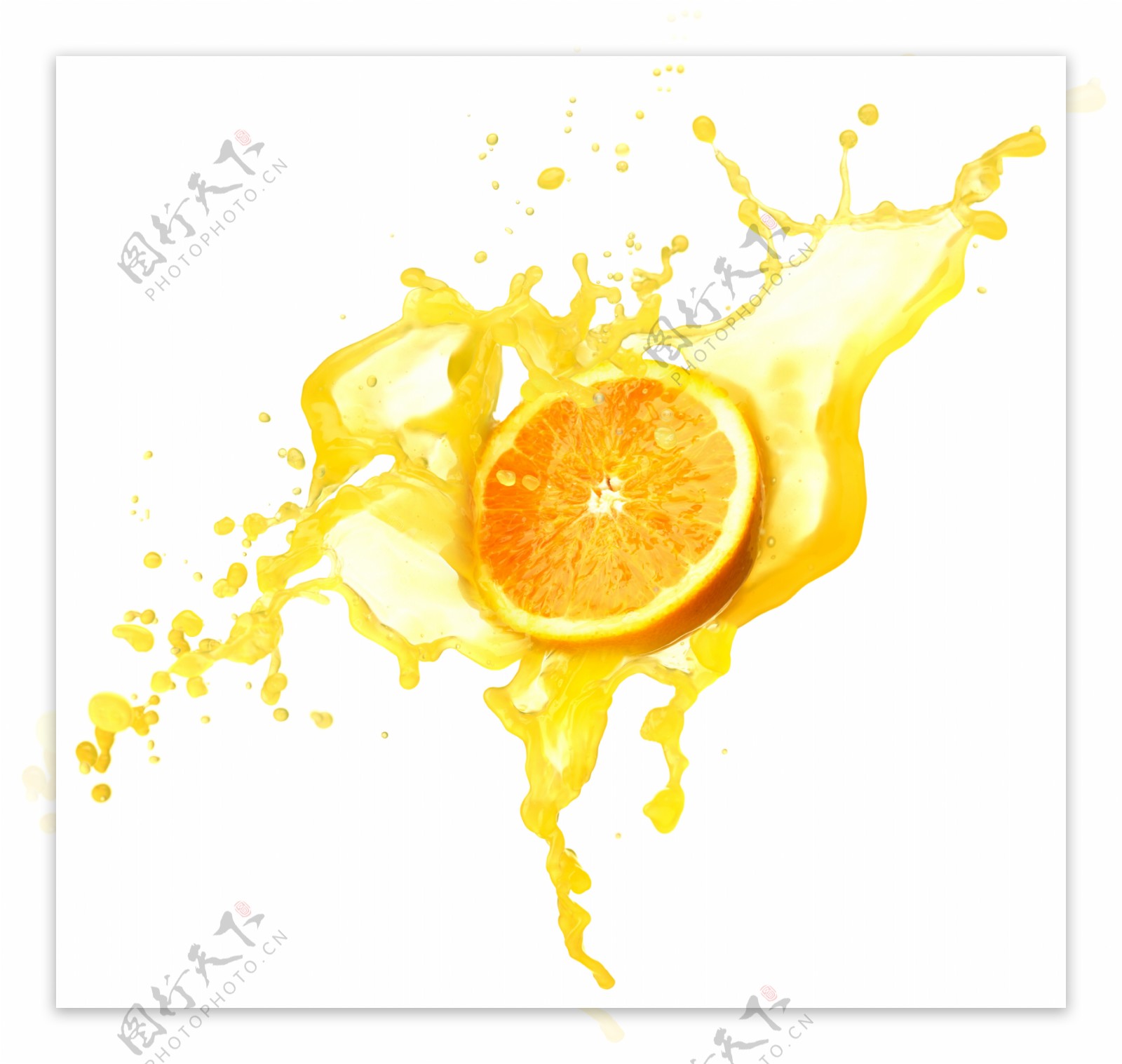 橙汁和橙子