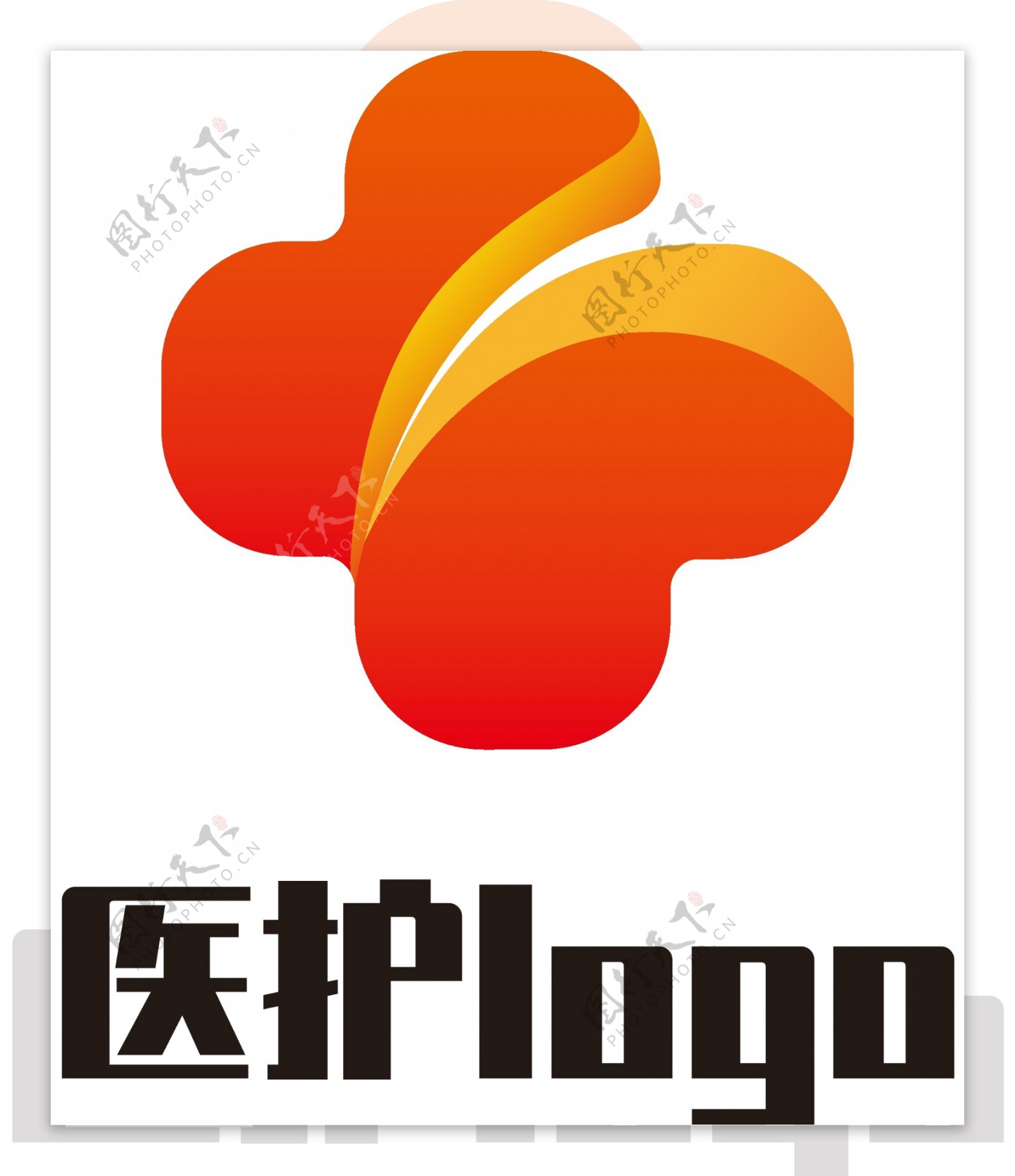 医护红色企业logo设计