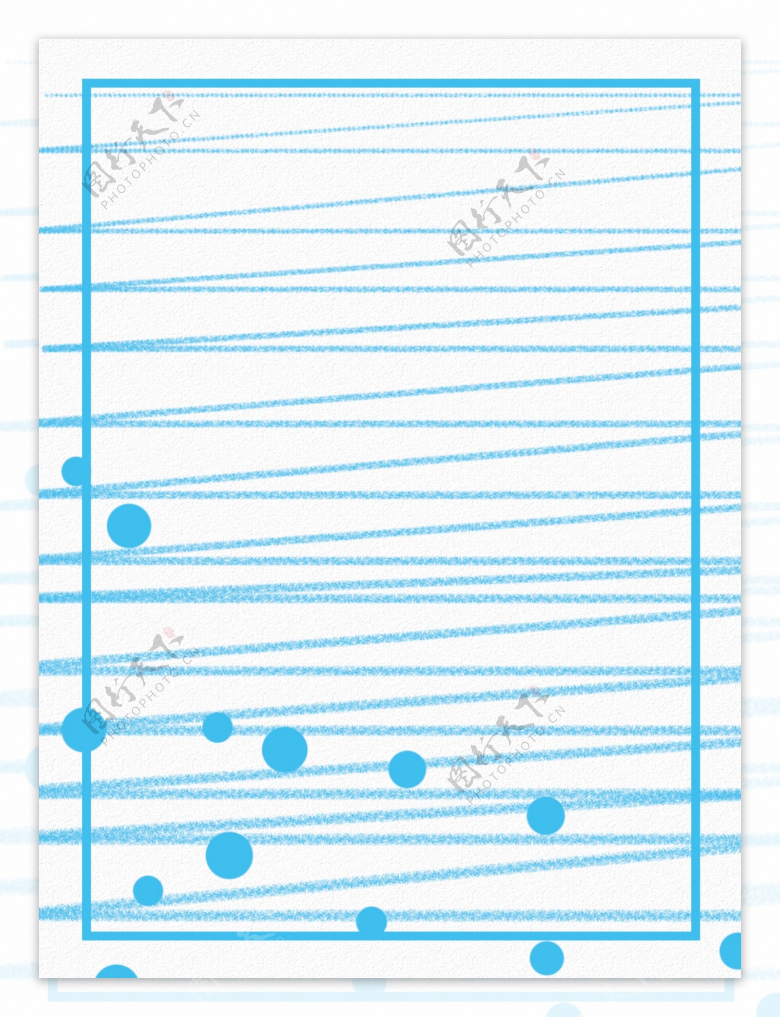 简约手绘蓝色线条背景圆圈背景