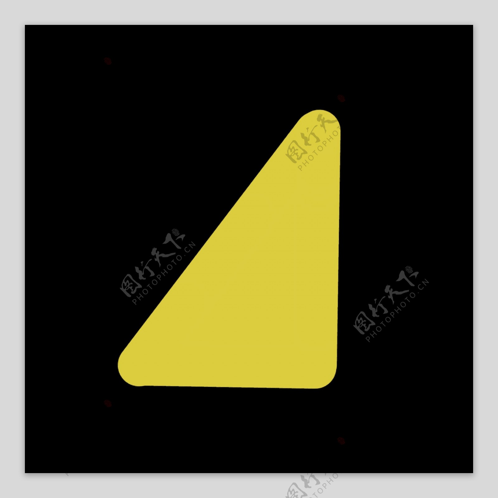 黄色三角形按钮图标