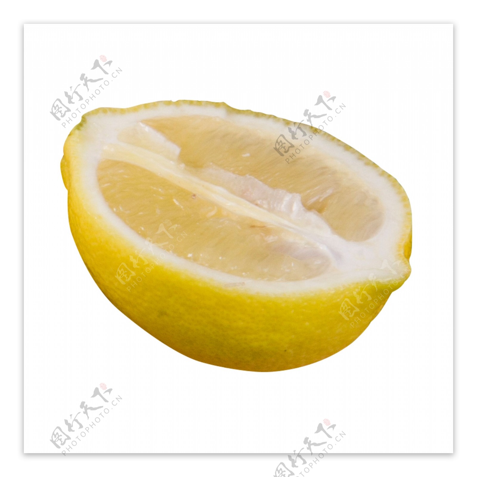 黄色圆弧柠檬食物元素