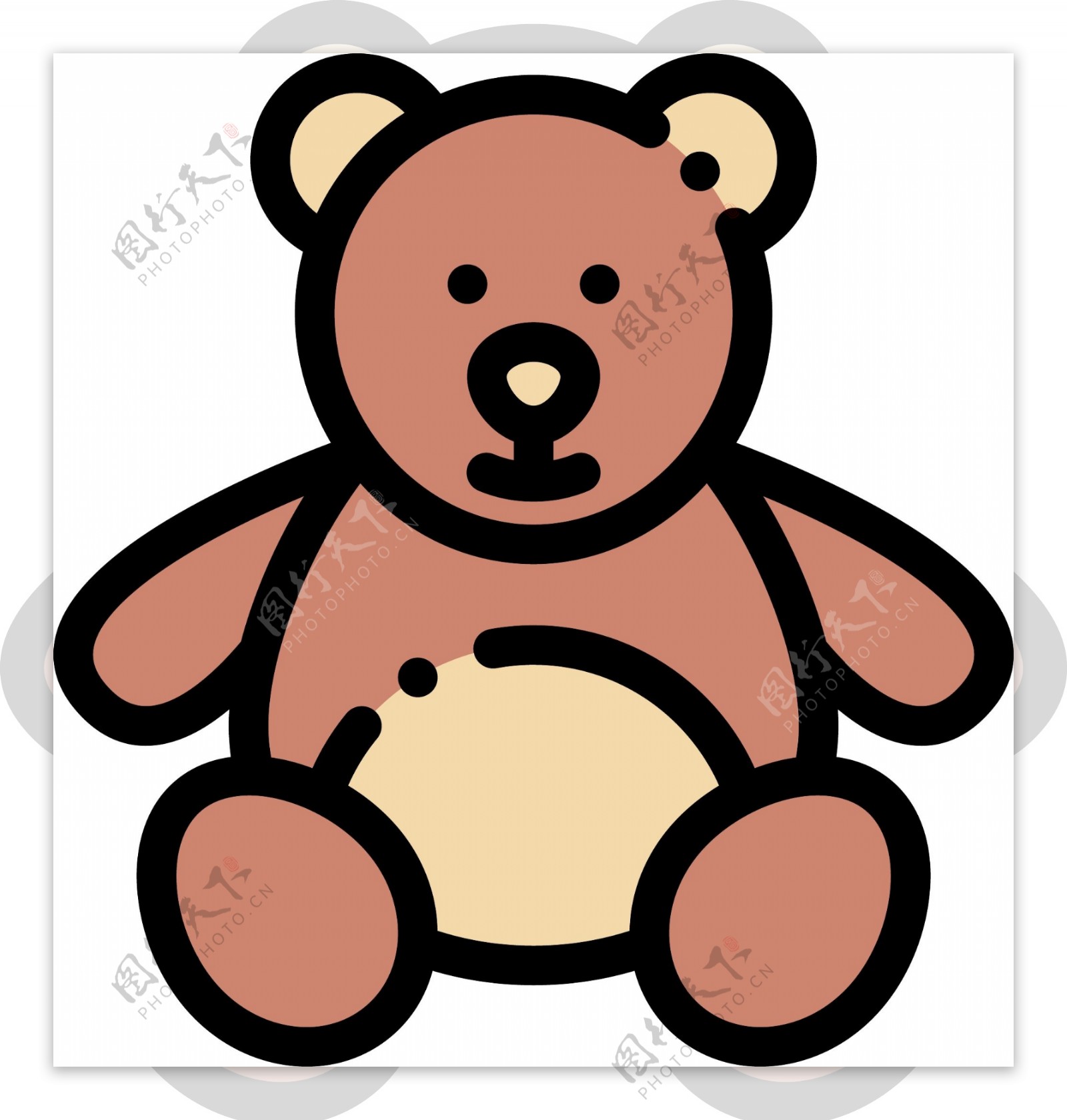mbe风格玩具熊装饰图标