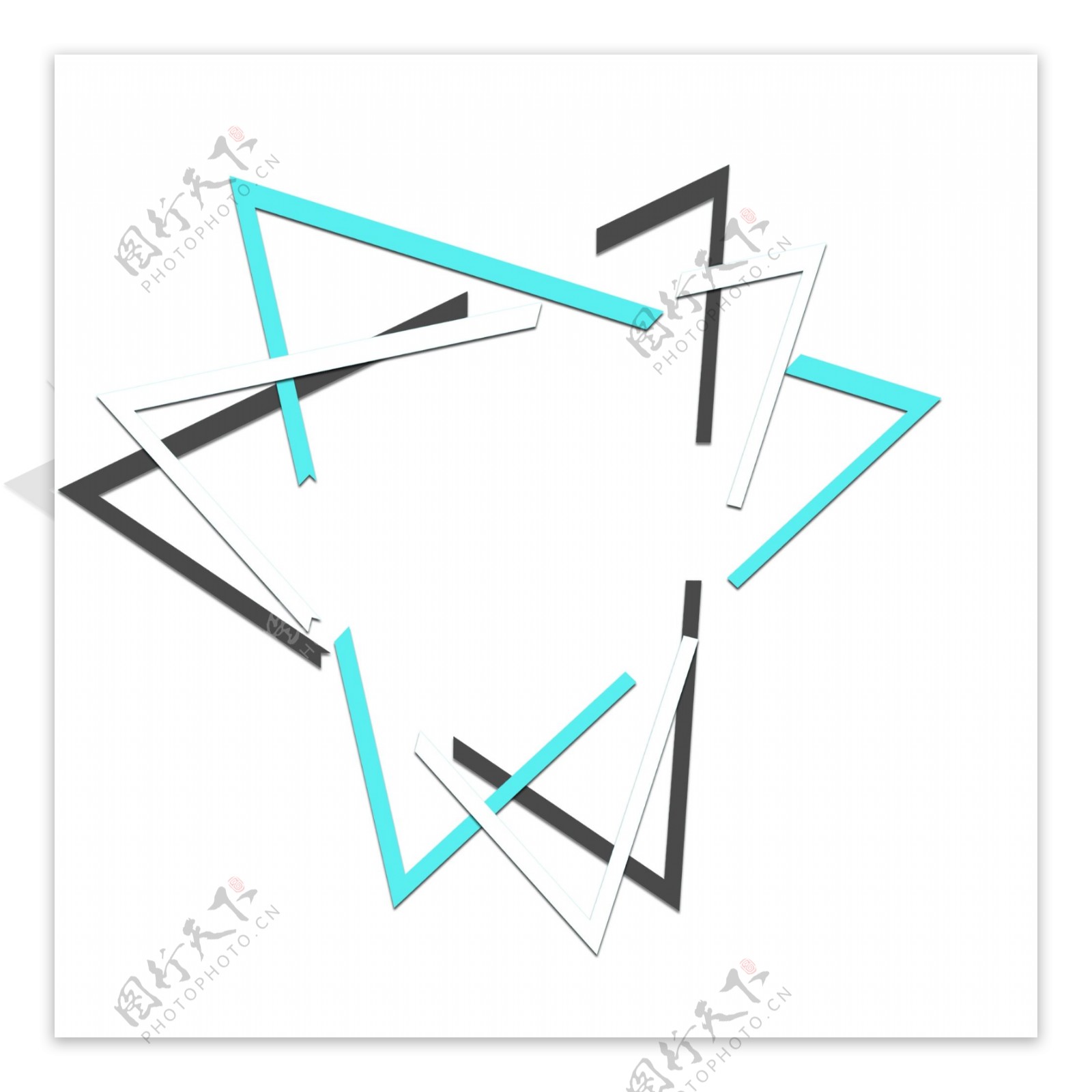 水彩三角形不规则图案