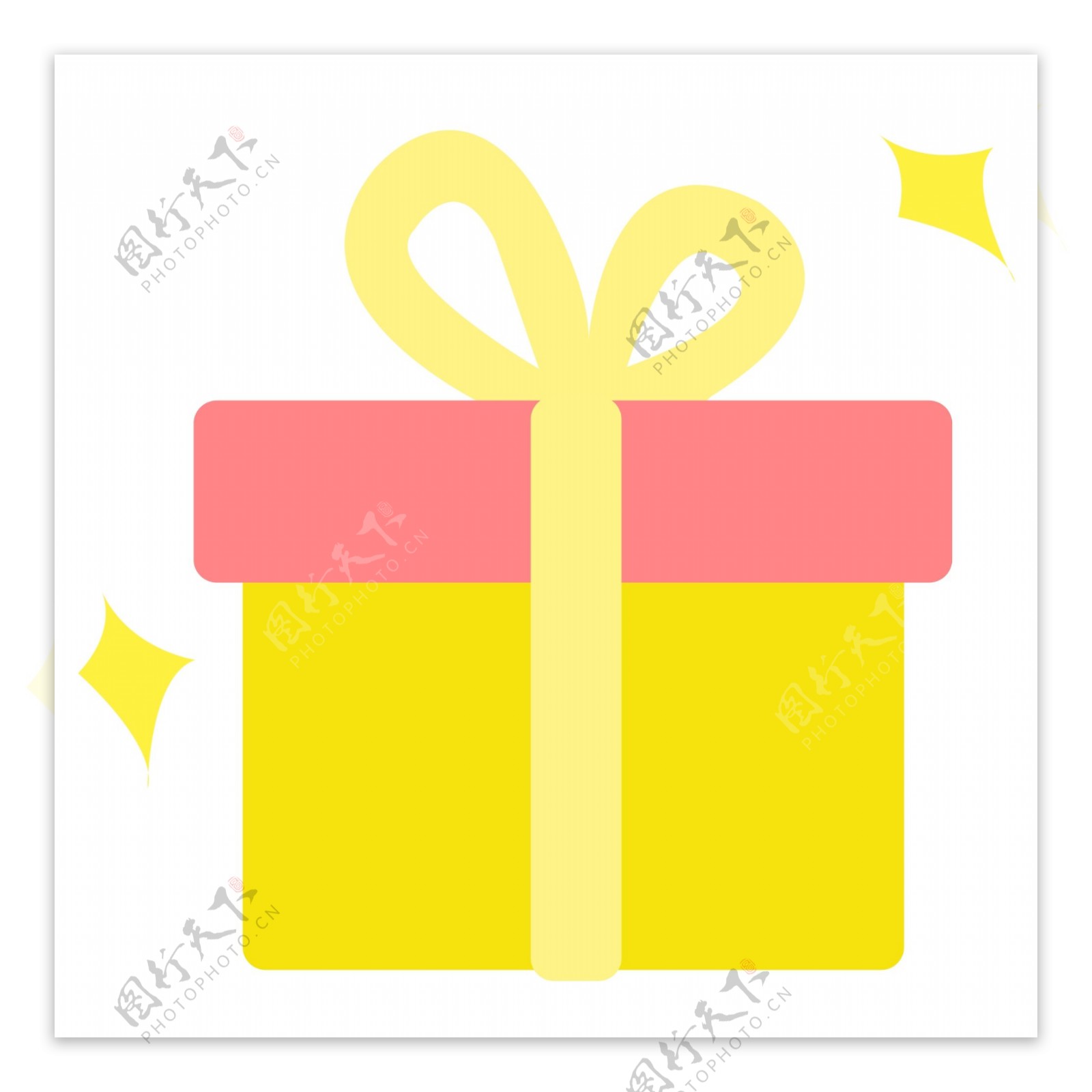黄色礼品包装盒手绘创意盒
