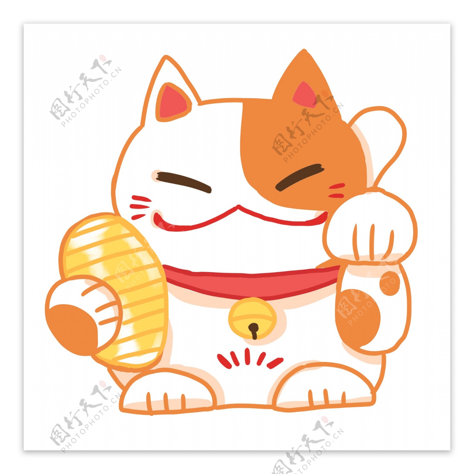 日本招财猫的插画