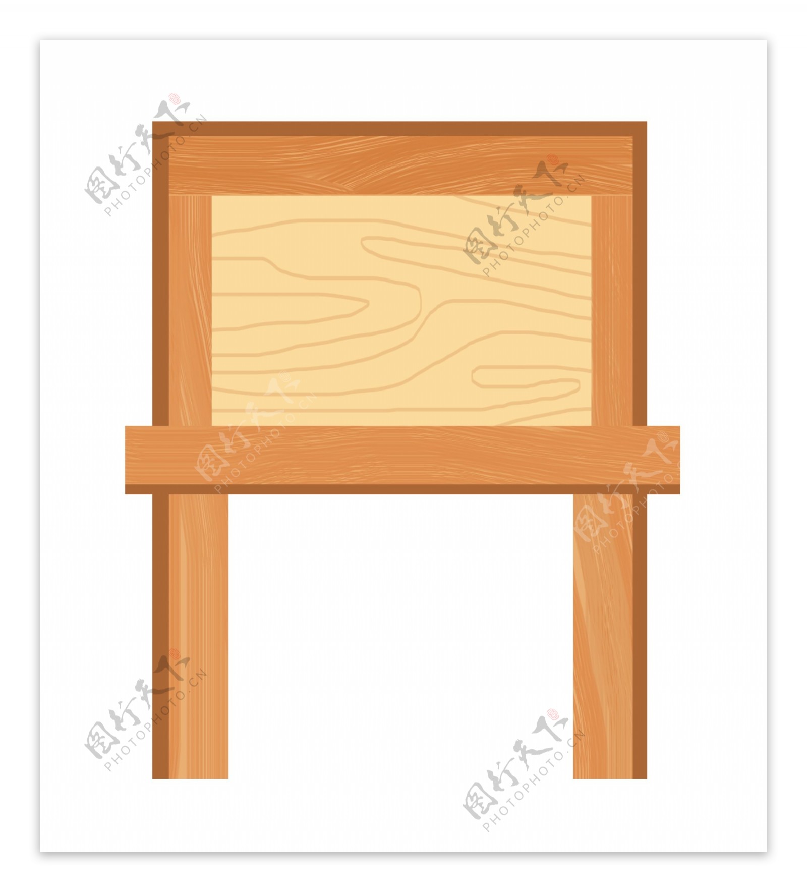 棕色的木质木板插画
