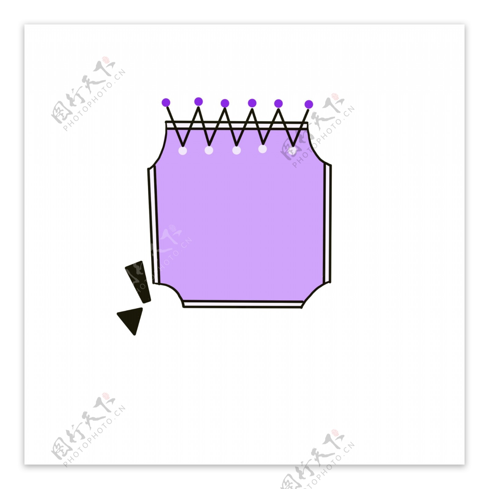 紫色缺角框边框装饰