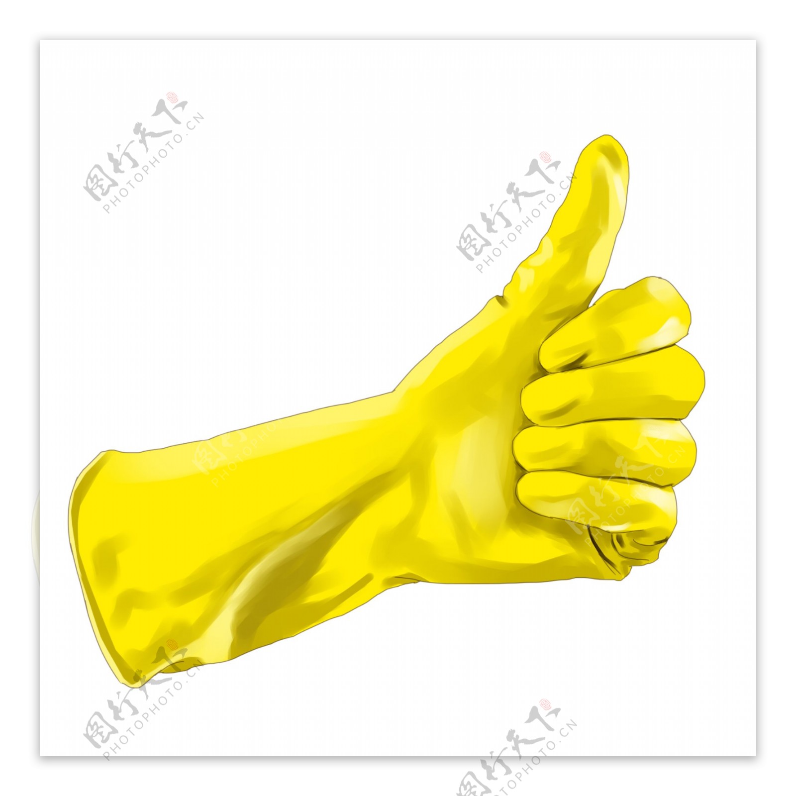 竖起的黄色大拇指插图