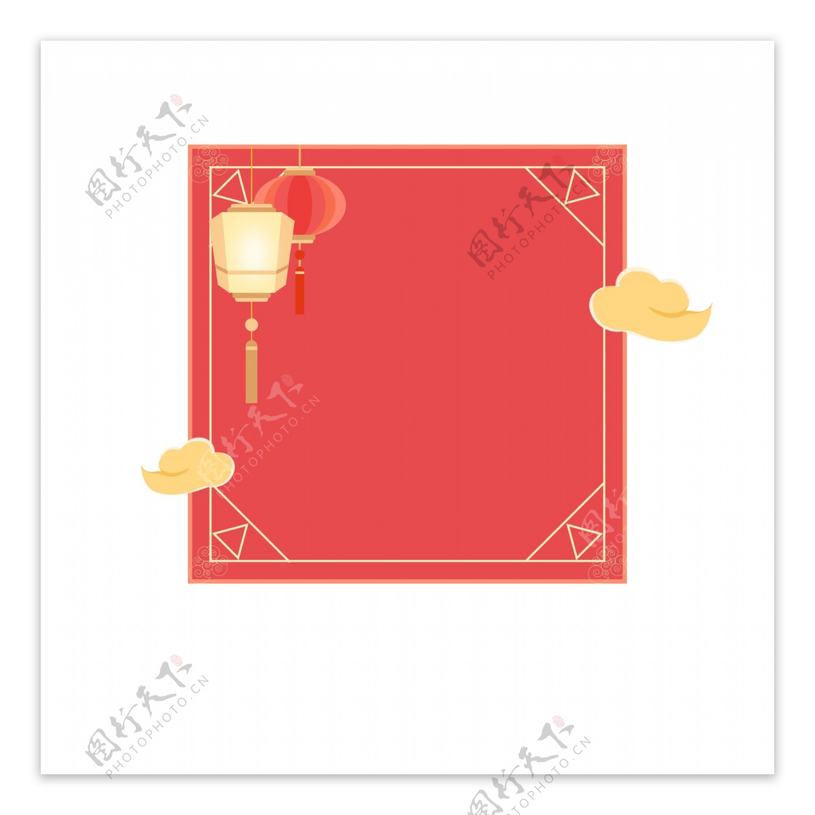 新年红色传统中国风边框装饰