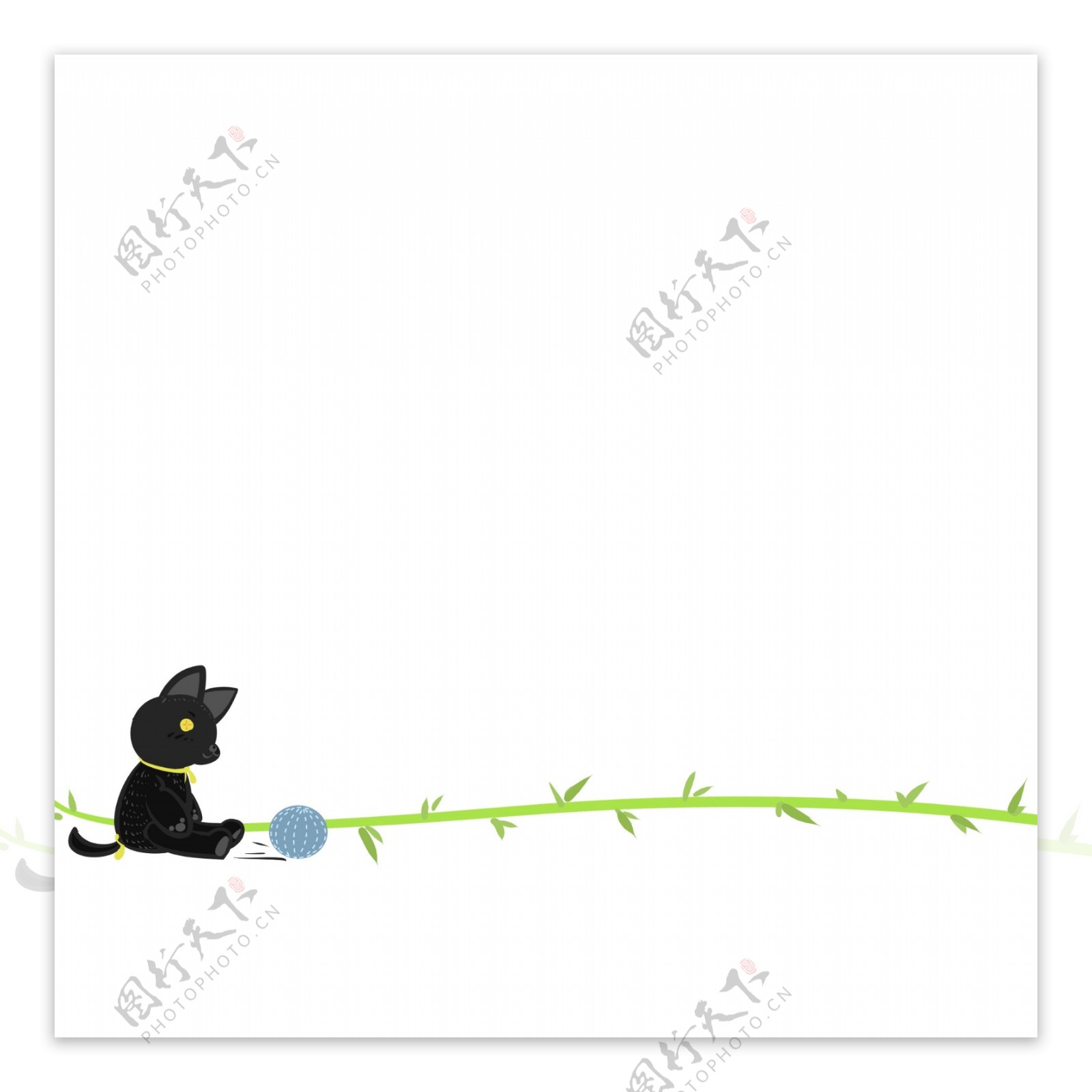 黑色猫毛线分割线