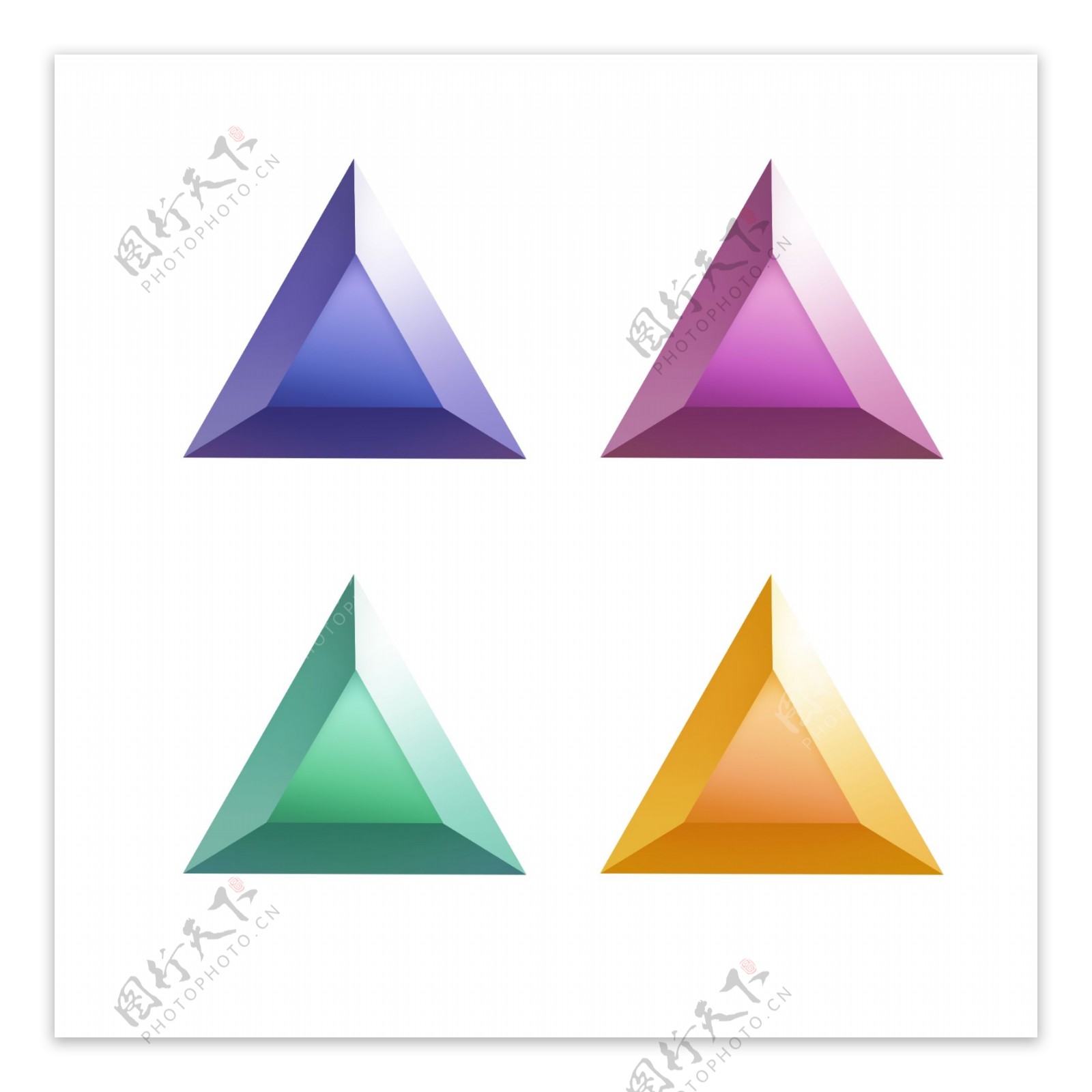 水晶三角素材元素
