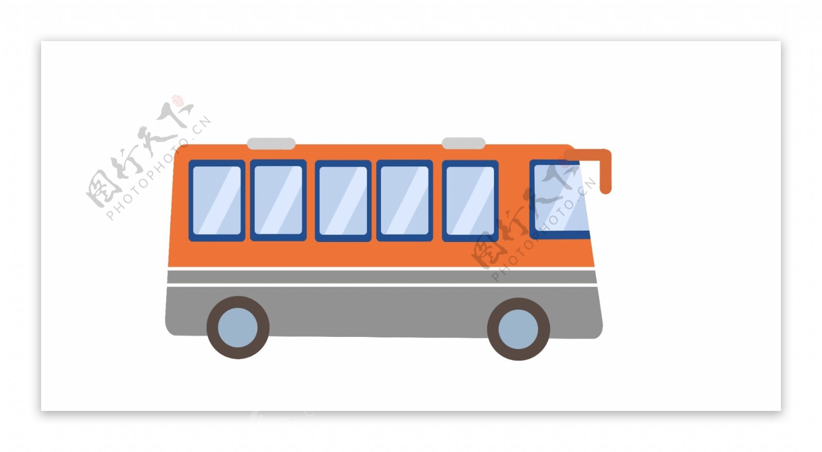 公交车交通的插画