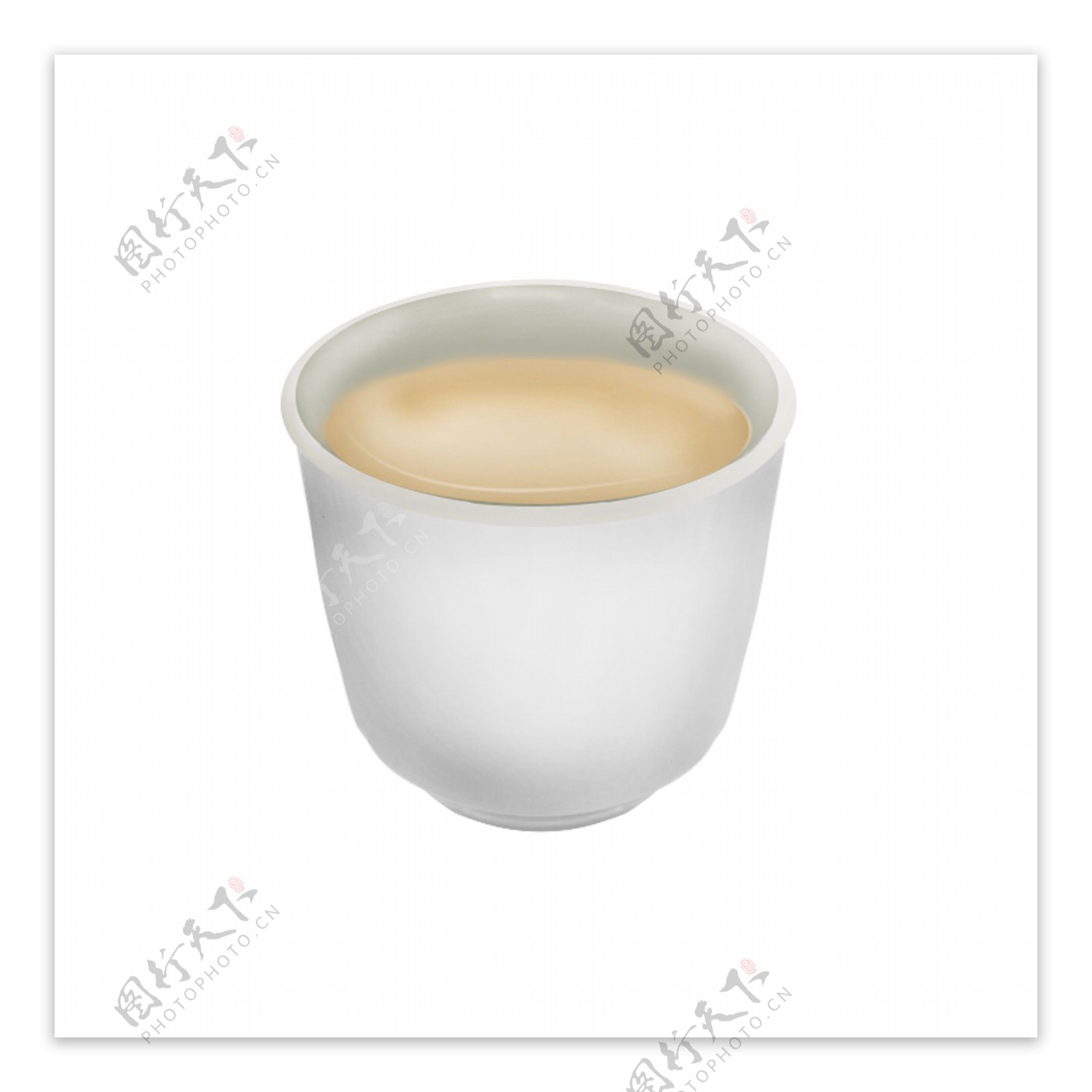 白色茶杯茶具插图