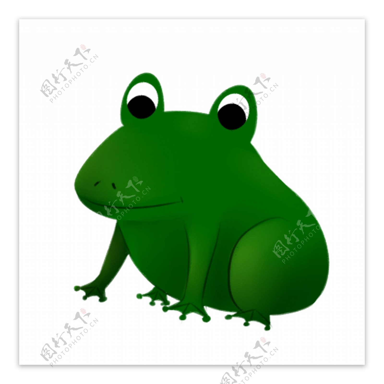 绿色可爱小青蛙图案