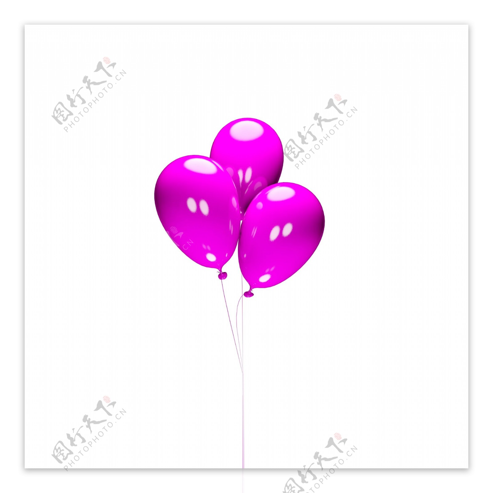 亮粉色漂浮气球装饰