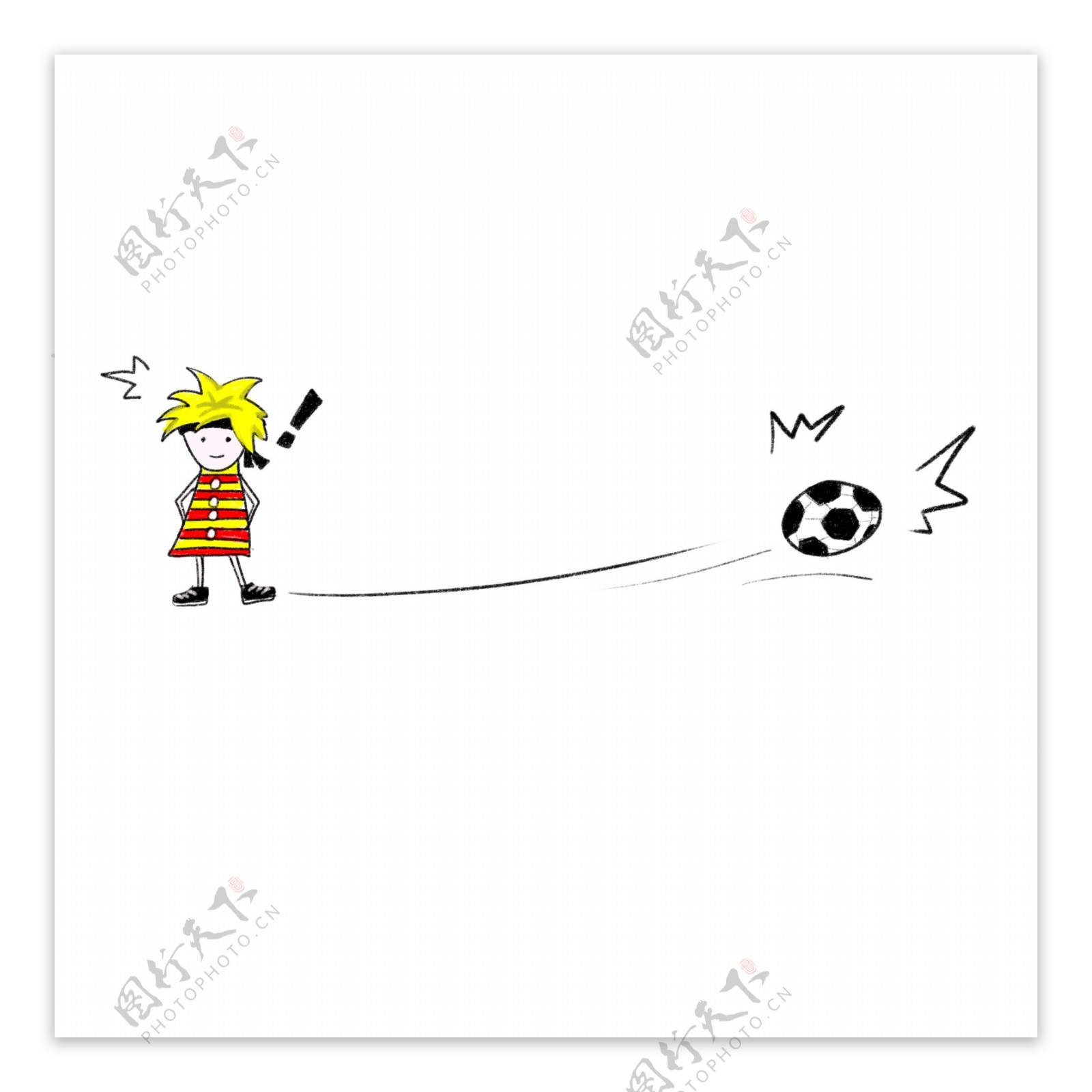 足球少年分割线装饰