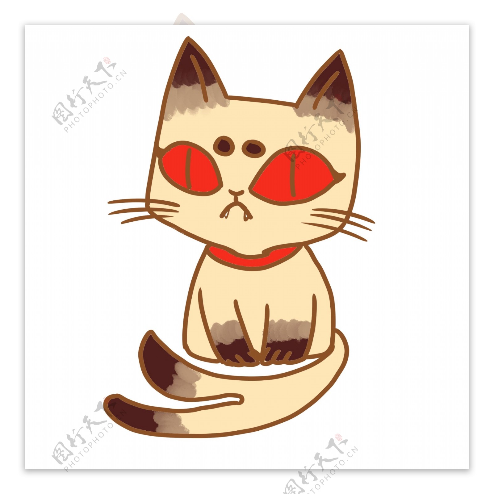 日本猫咪装饰插画