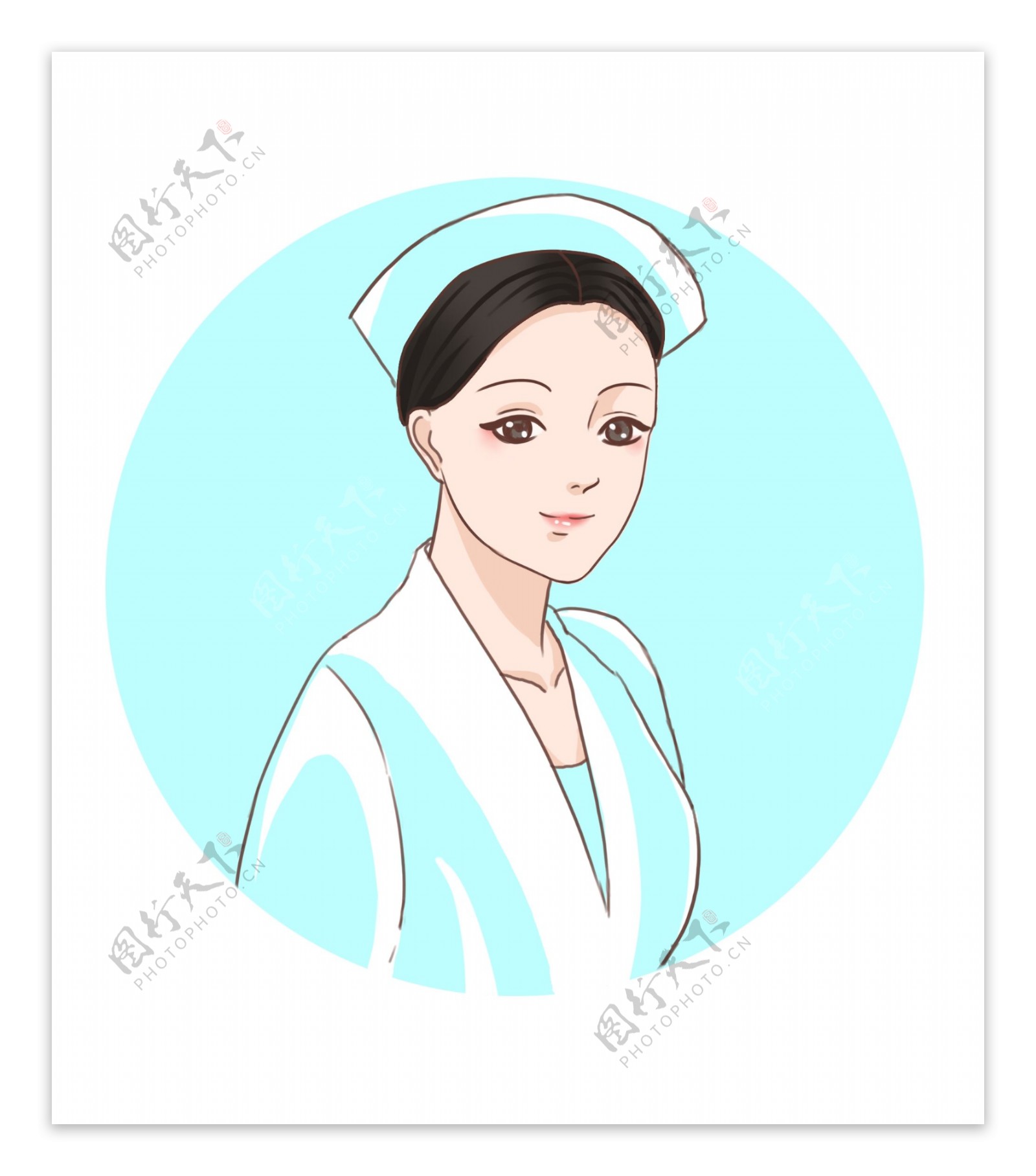 漂亮的护士装饰插画