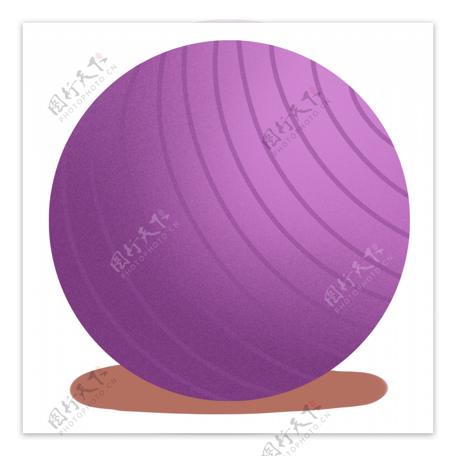 健身紫色球装饰图案