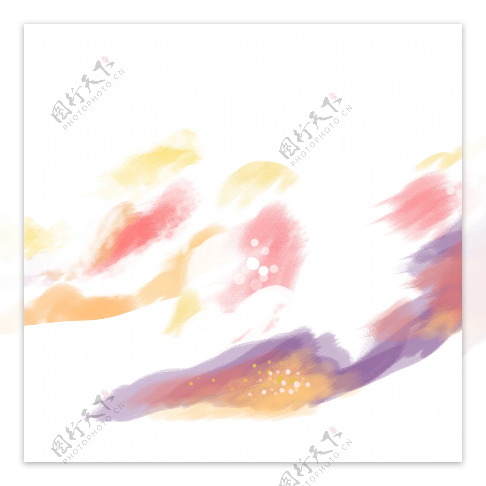 彩色云朵装饰图案