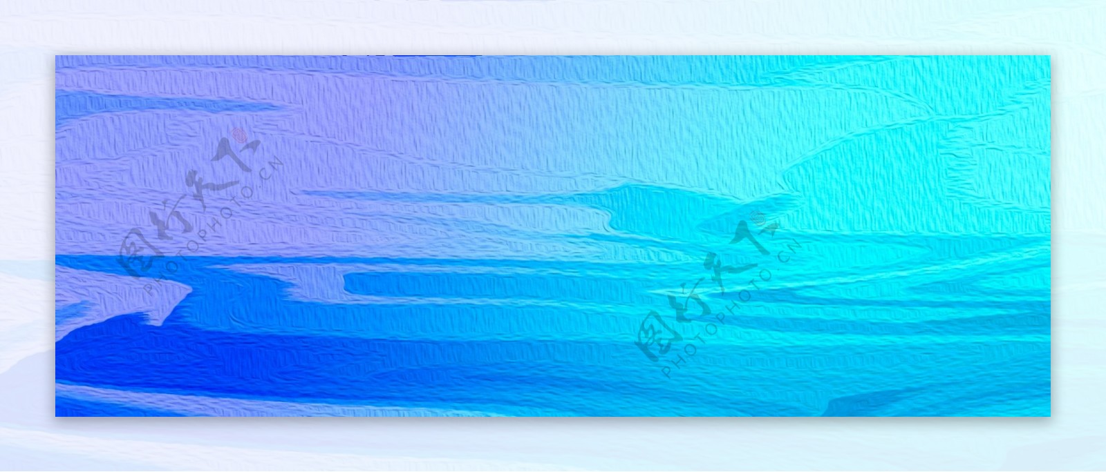 蓝色油画水波背景
