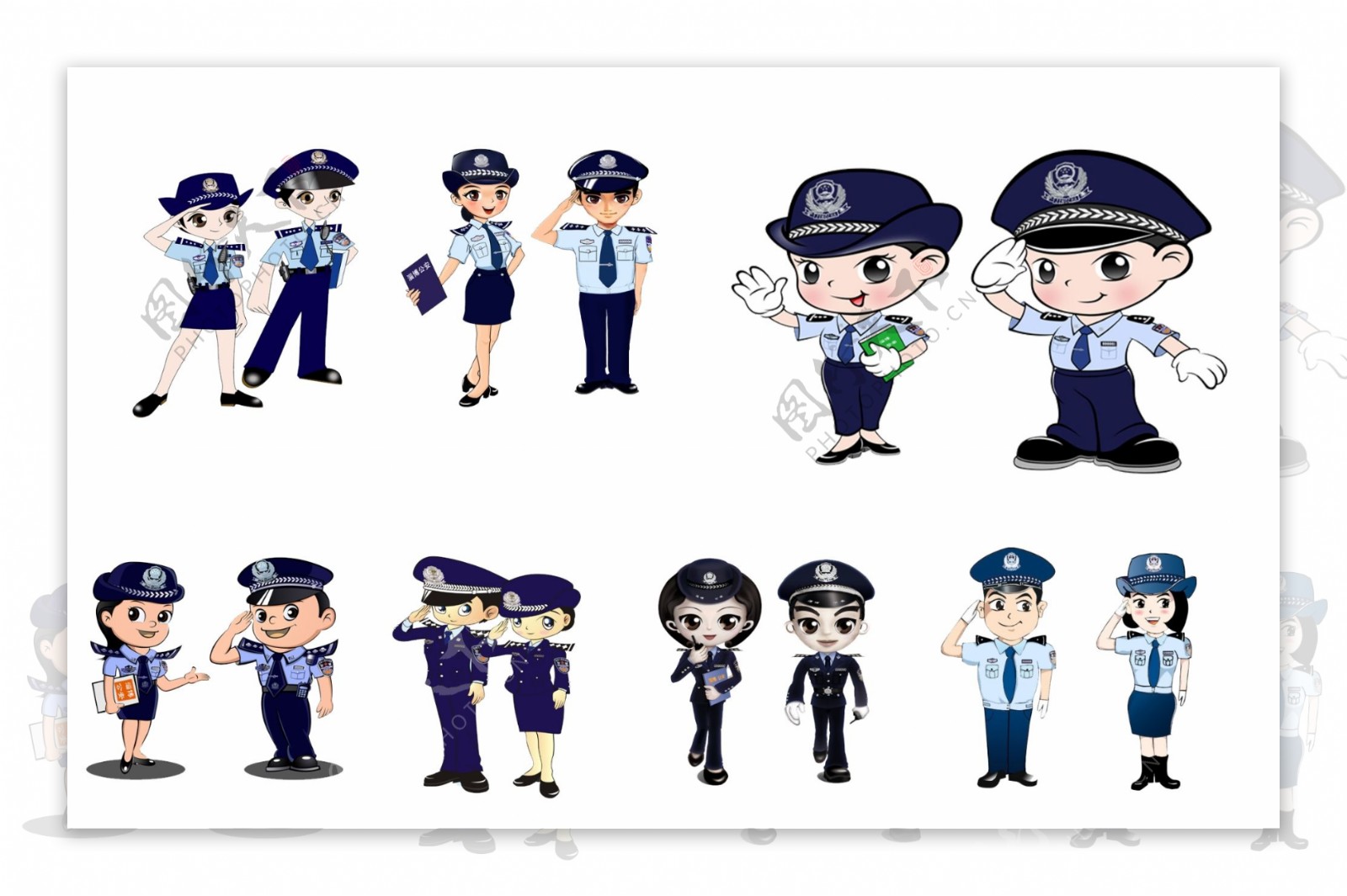 卡通漫画女警察制服设计图__广告设计_广告设计_设计图库_昵图网nipic.com