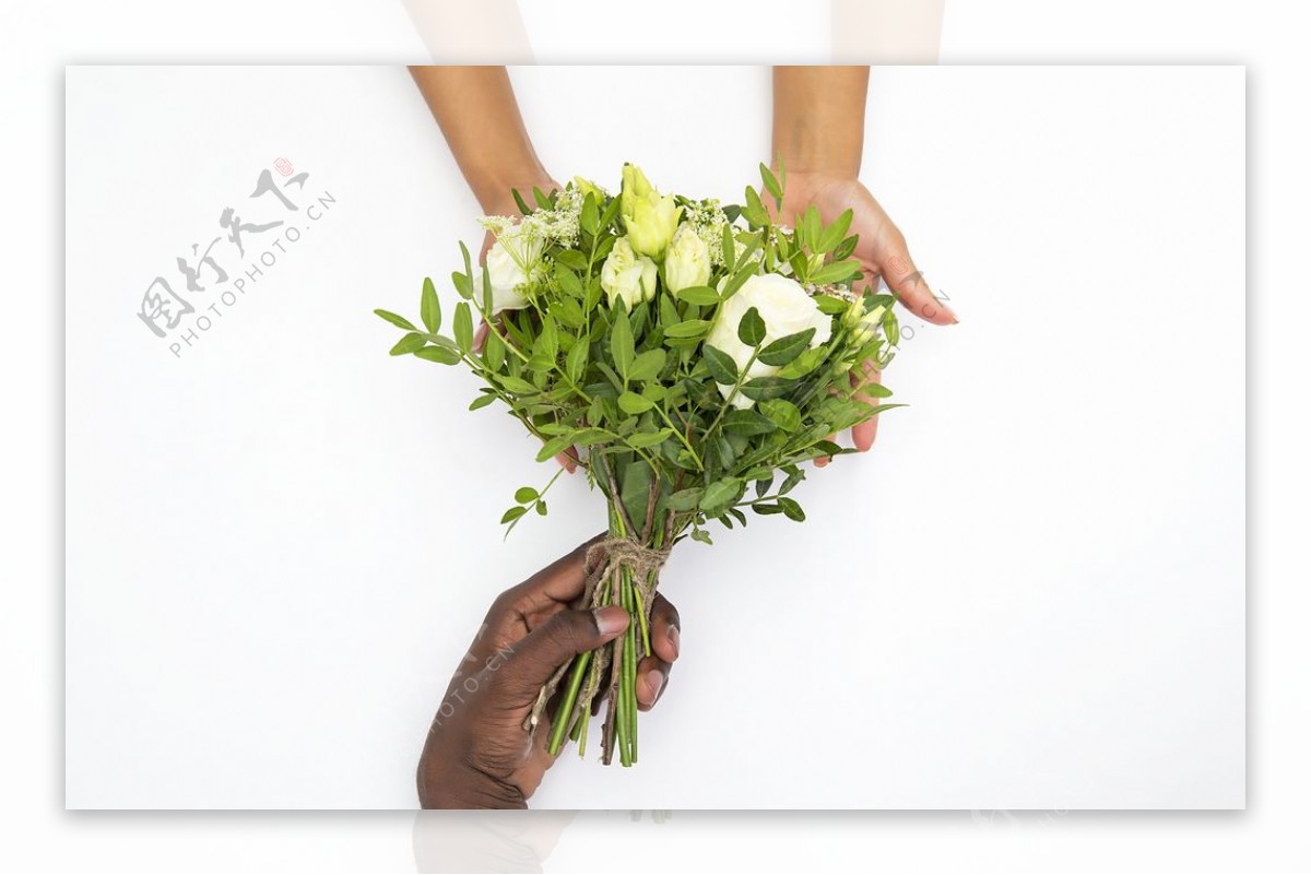 结婚的白色花束