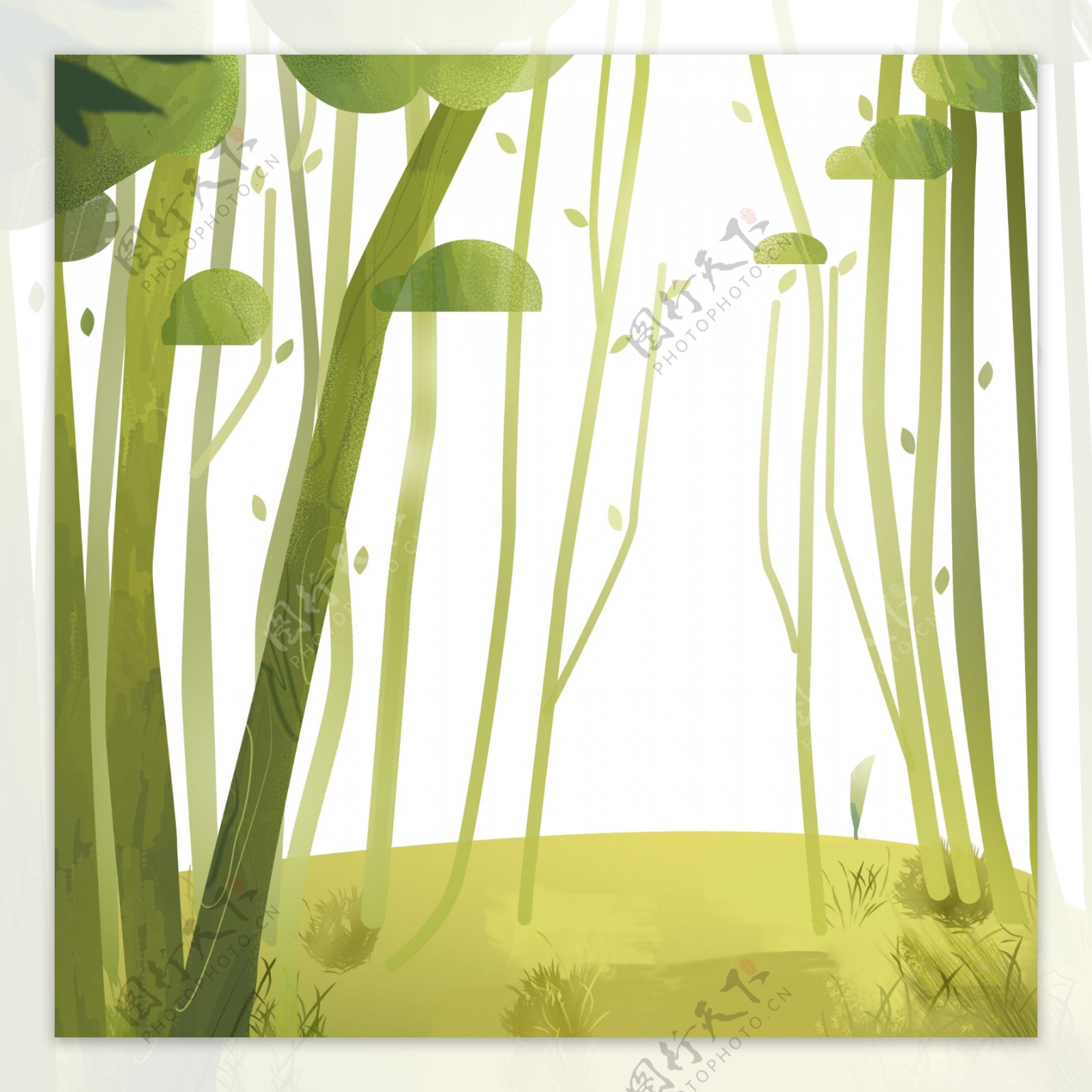 植物树林插画装饰