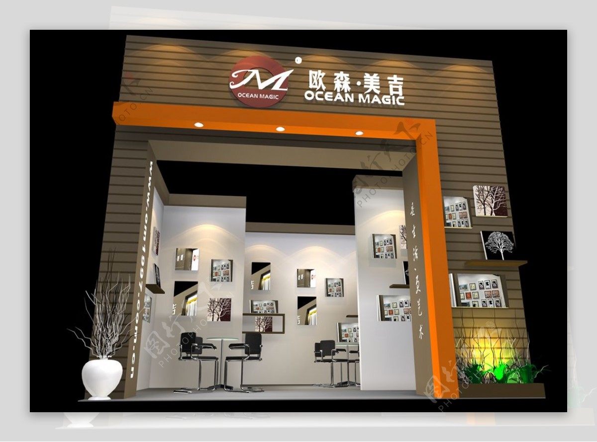 展示展台展厅展会效果图