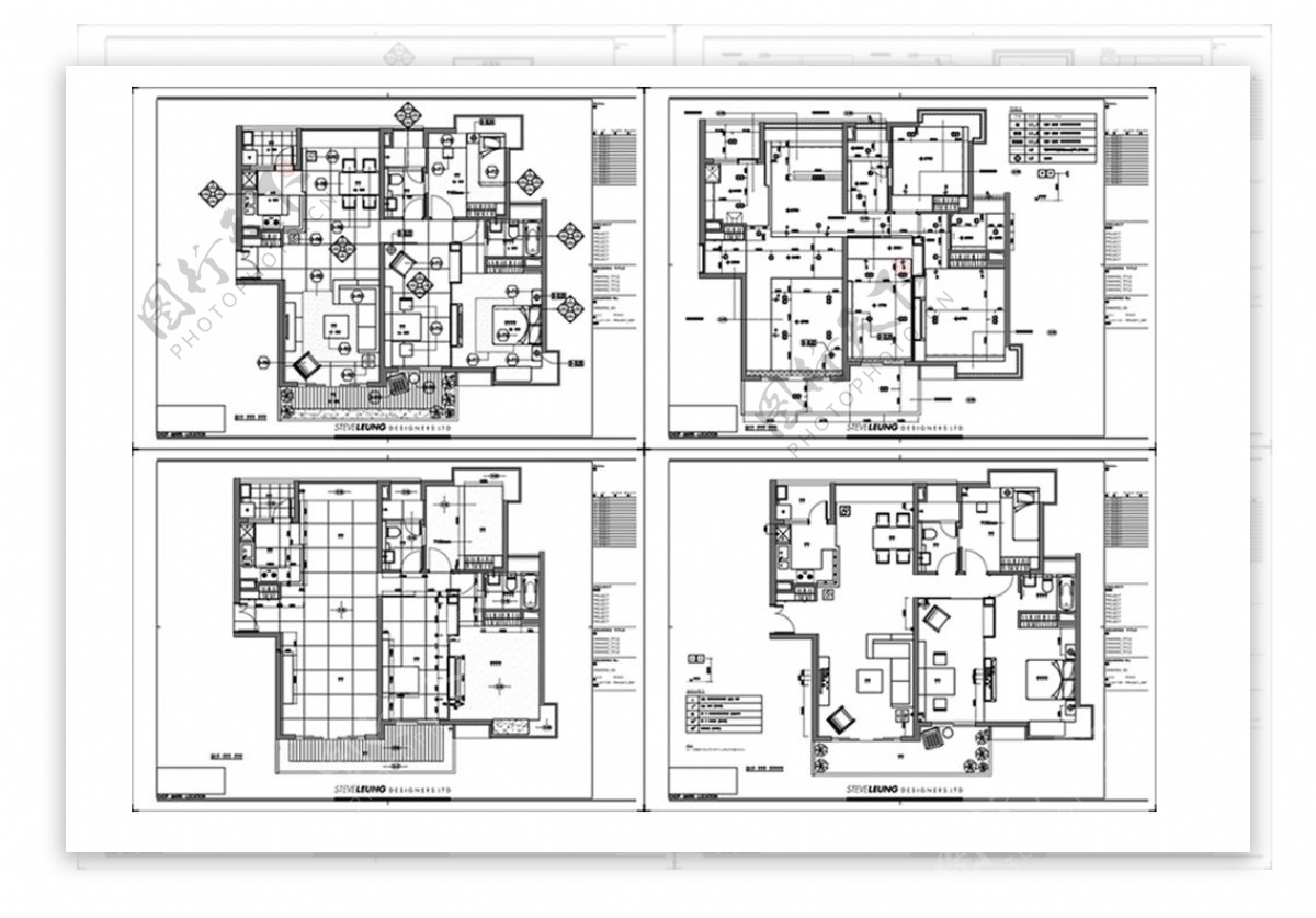 欧式风格住宅CAD施工图纸
