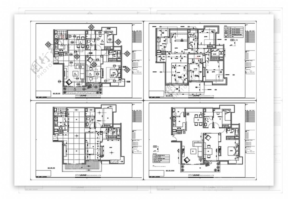 高层住宅欧式装修CAD施工图