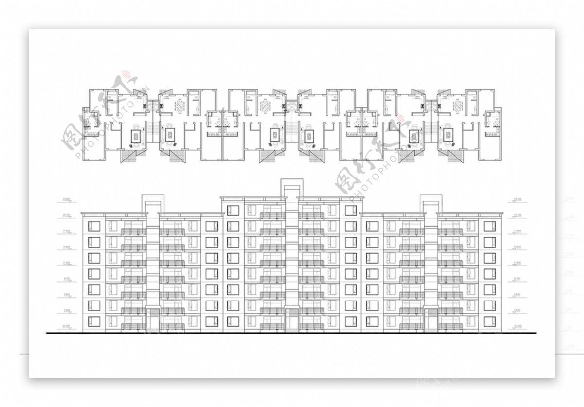 住宅建筑CAD施工图纸