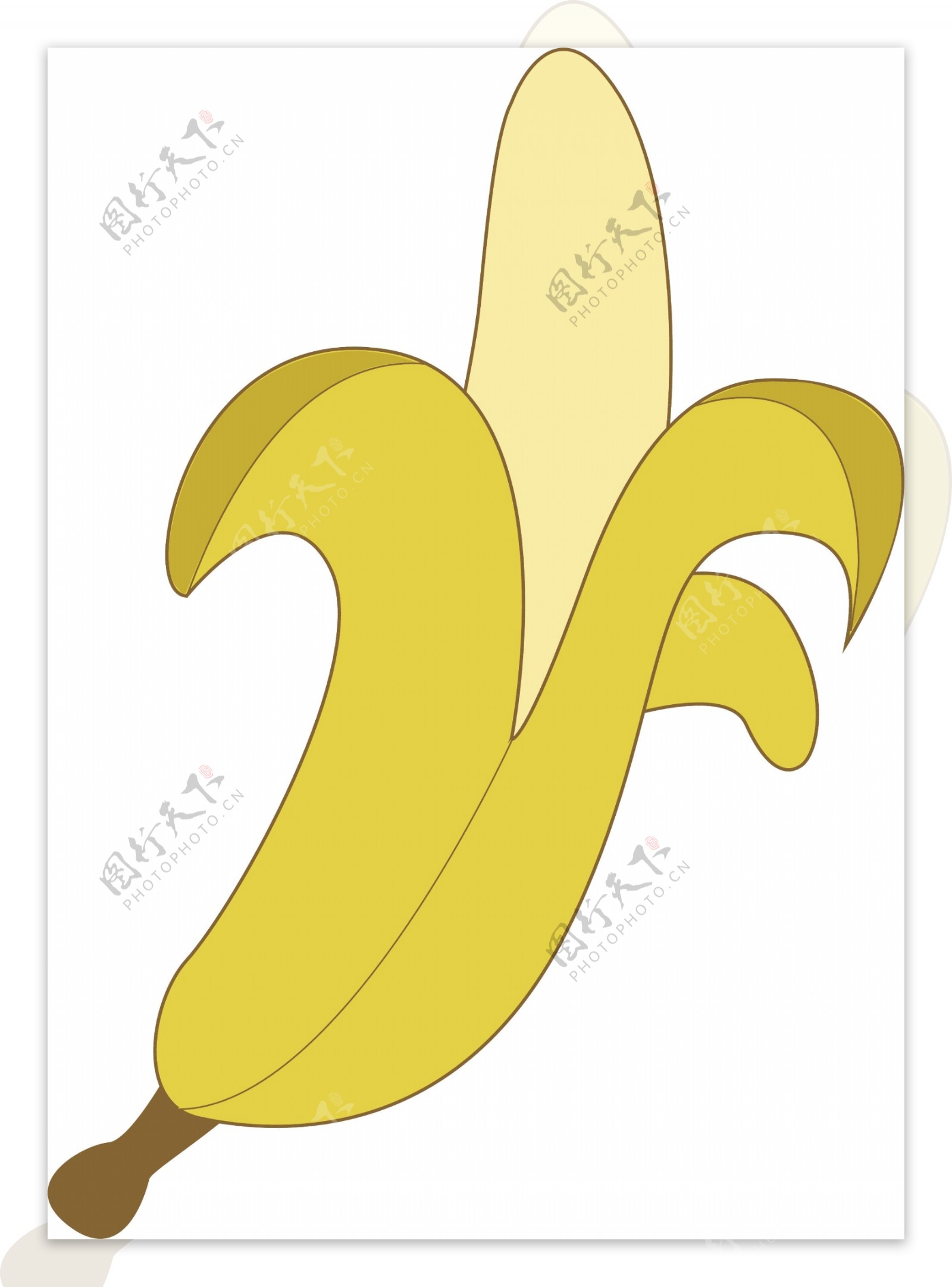 可爱卡通香蕉元素