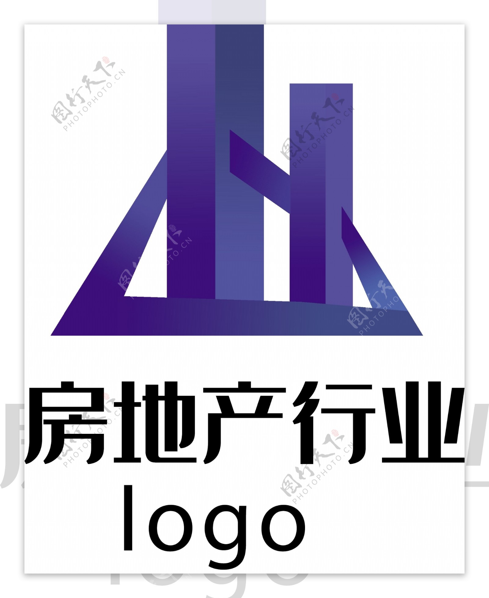 房地产立体企业logo