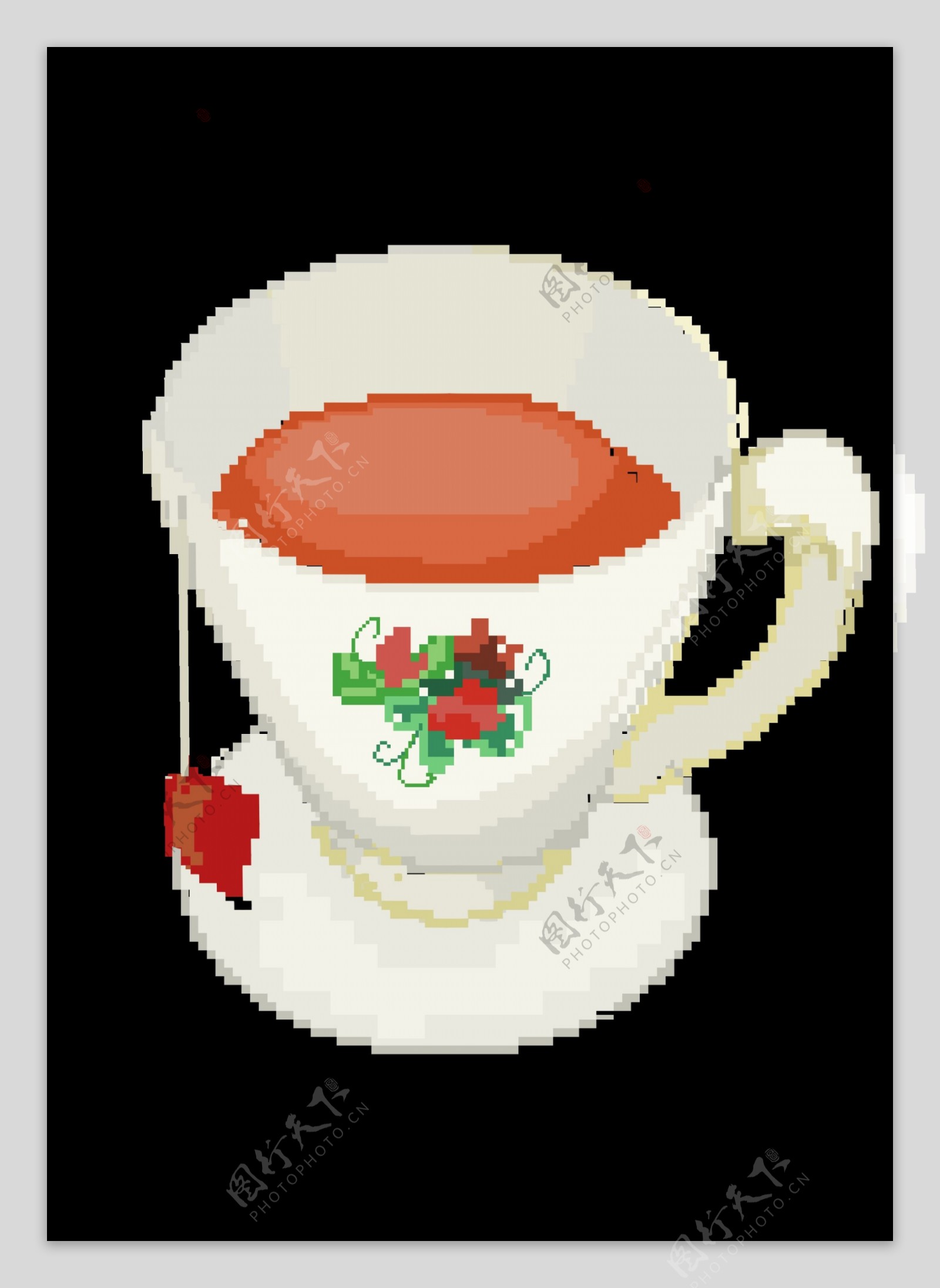 白色陶瓷杯装红茶