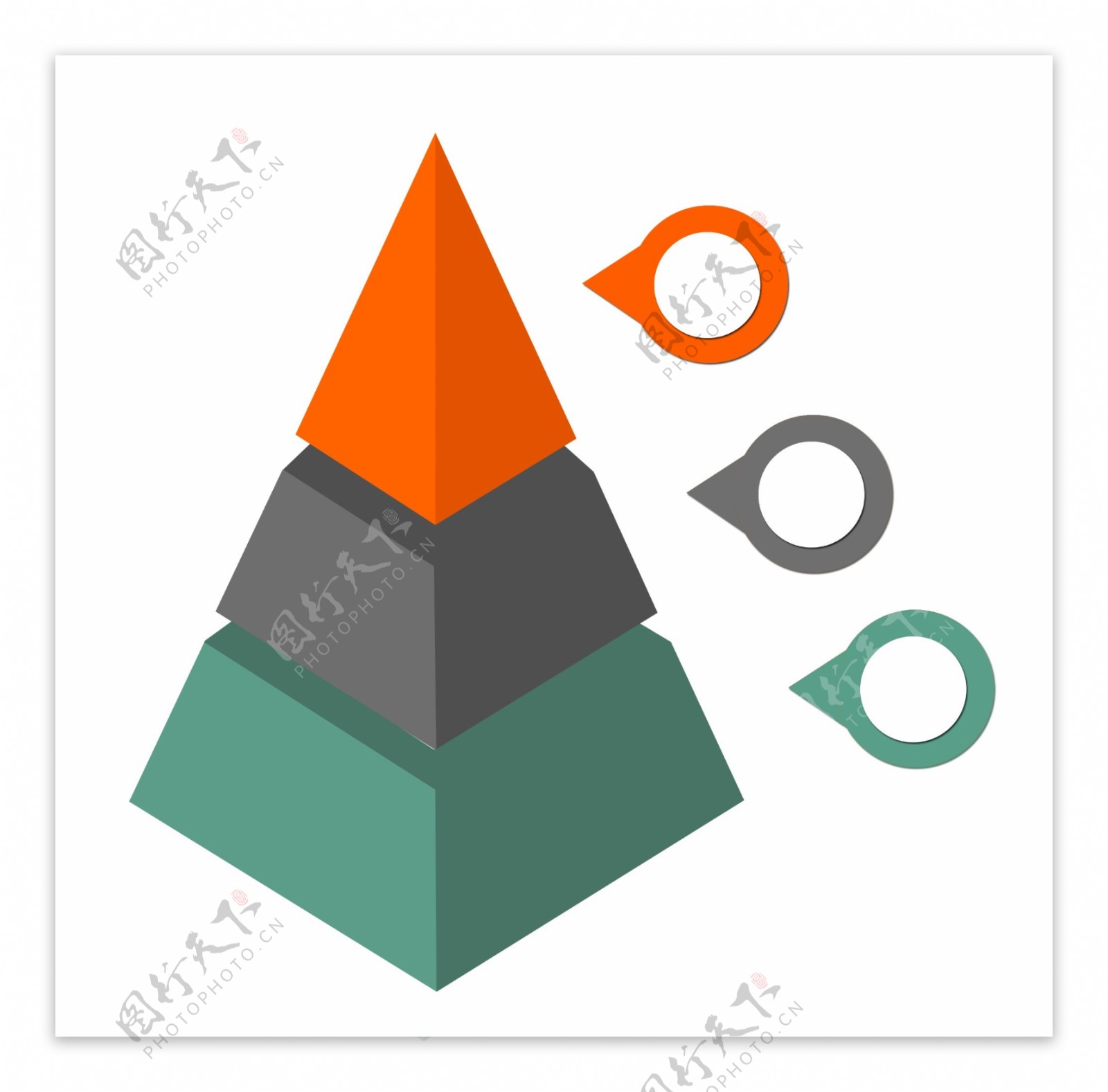 三角形立体PPT图案