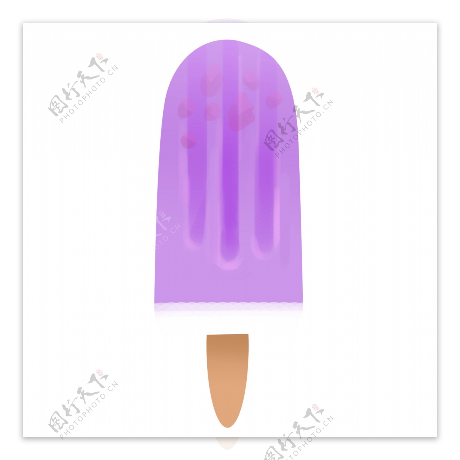 紫色冰淇淋插画
