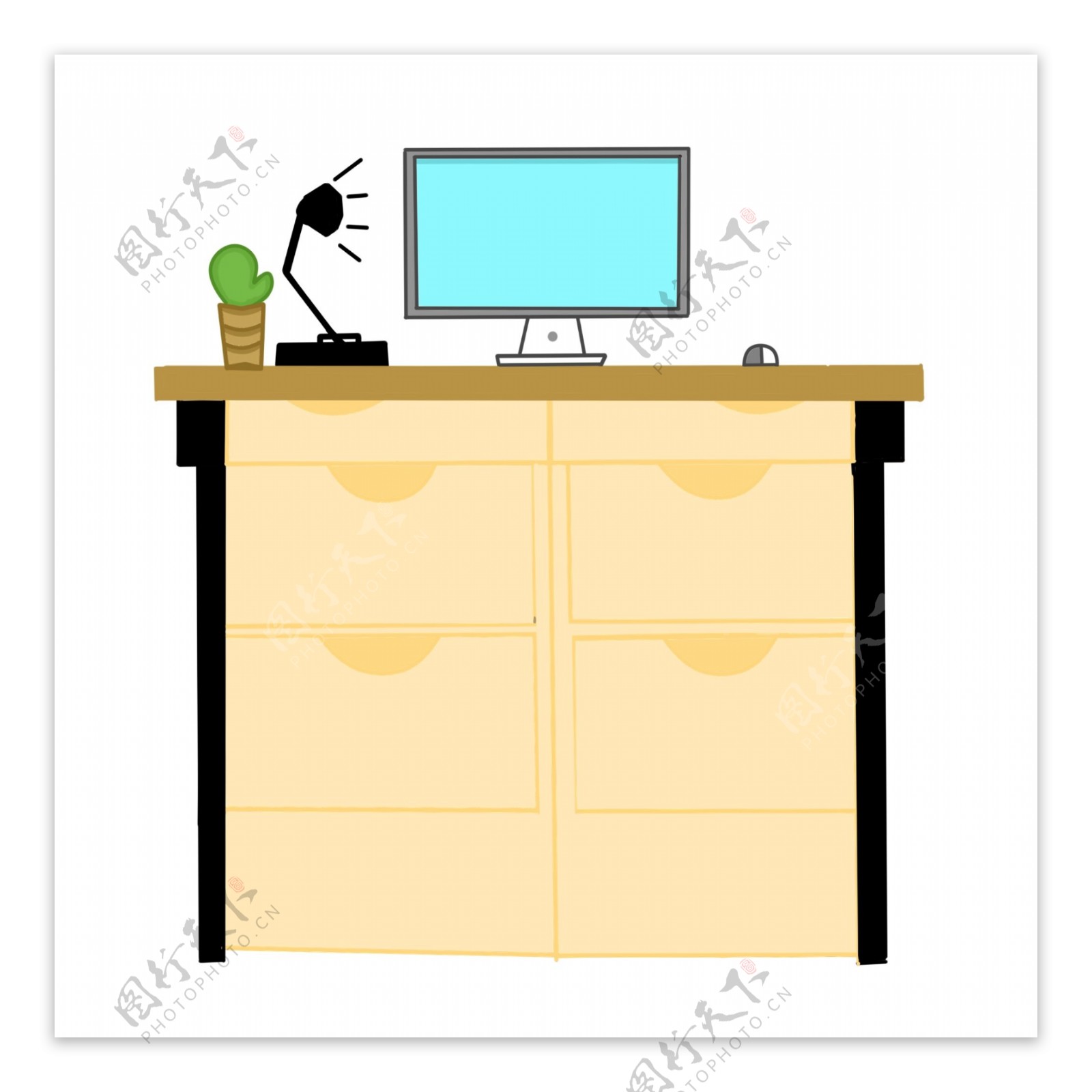 电脑装饰办公桌