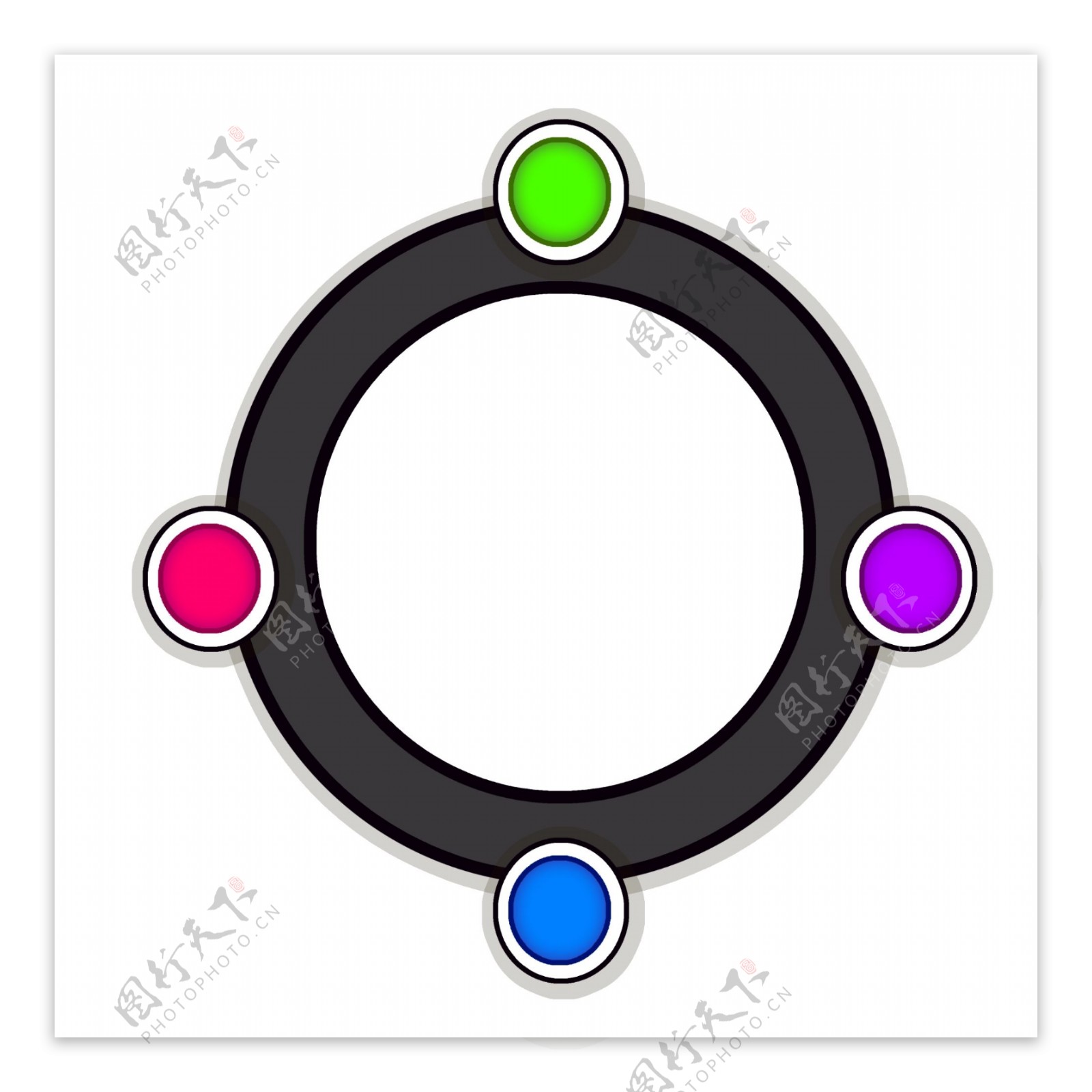 彩色圆环目录图标