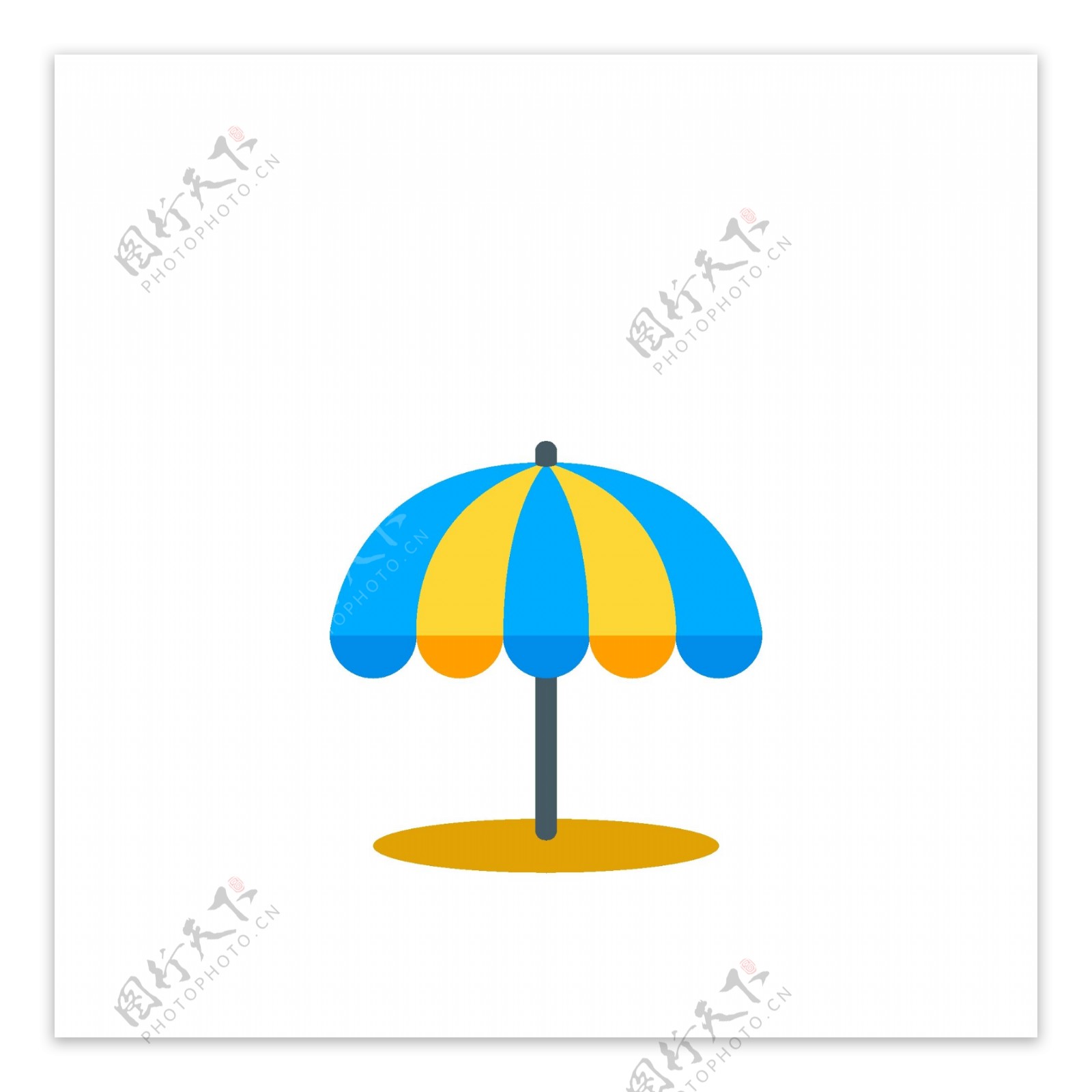 蓝色的雨伞免抠图